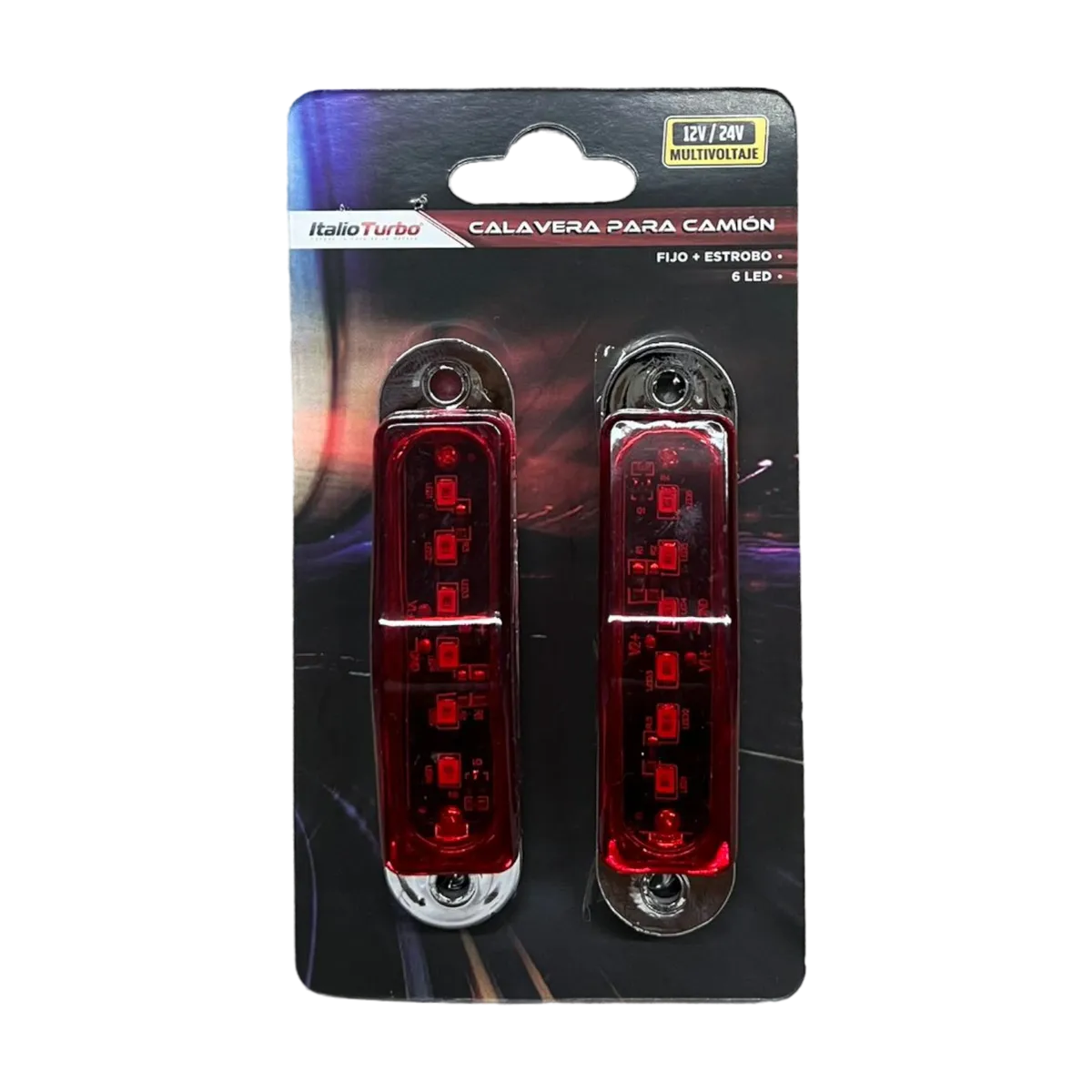 Plafón direccional azul multivoltaje de 6 LED tipo piramide  · Rojo