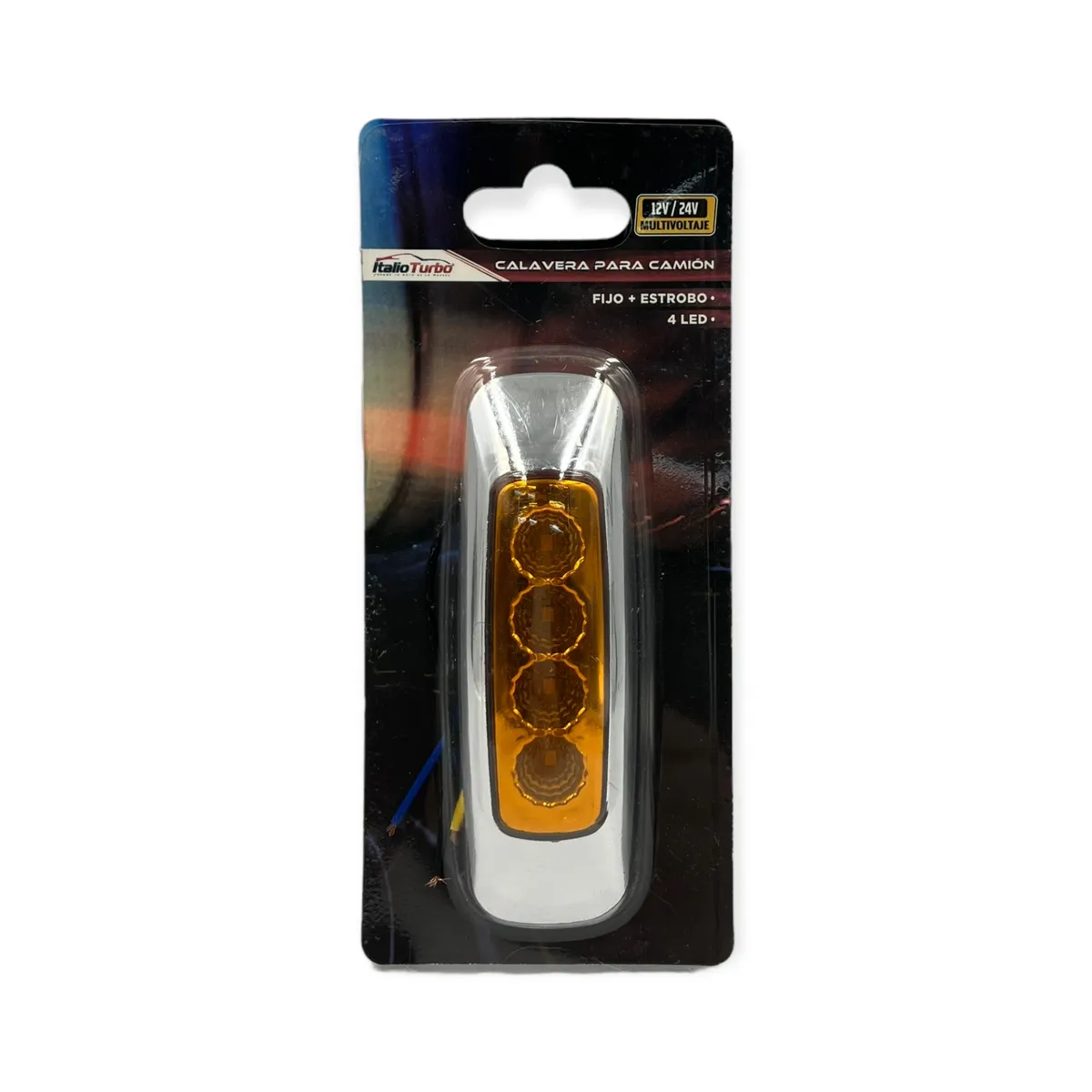 Plafón direccional con 4 LED (ámbar y rojo) — Ámbar