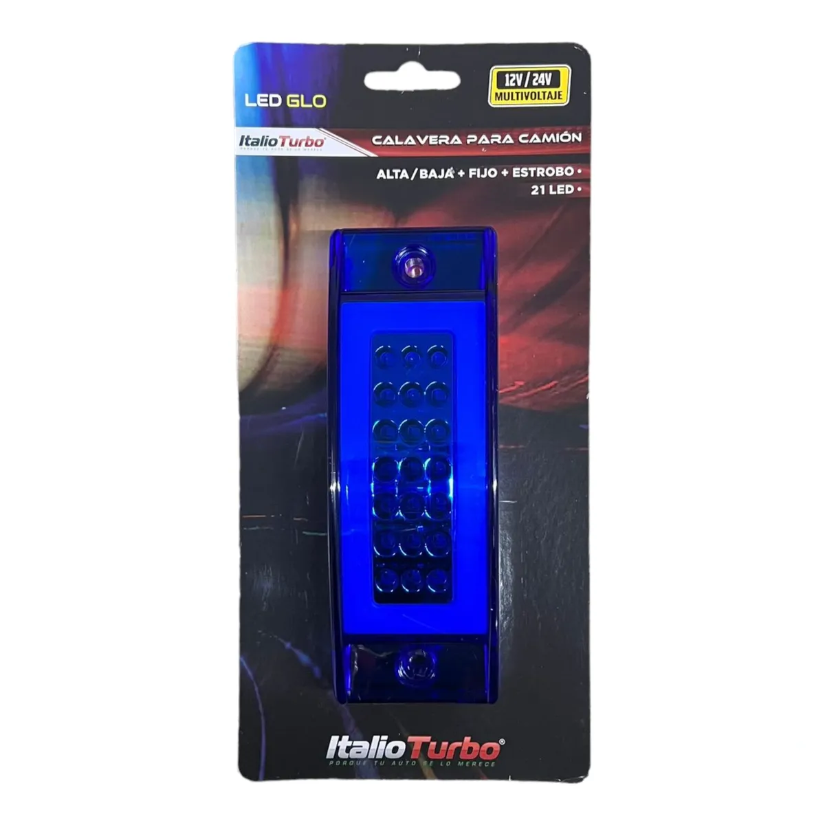 Plafón direccional lateral para camion con LED + glo  · Azul