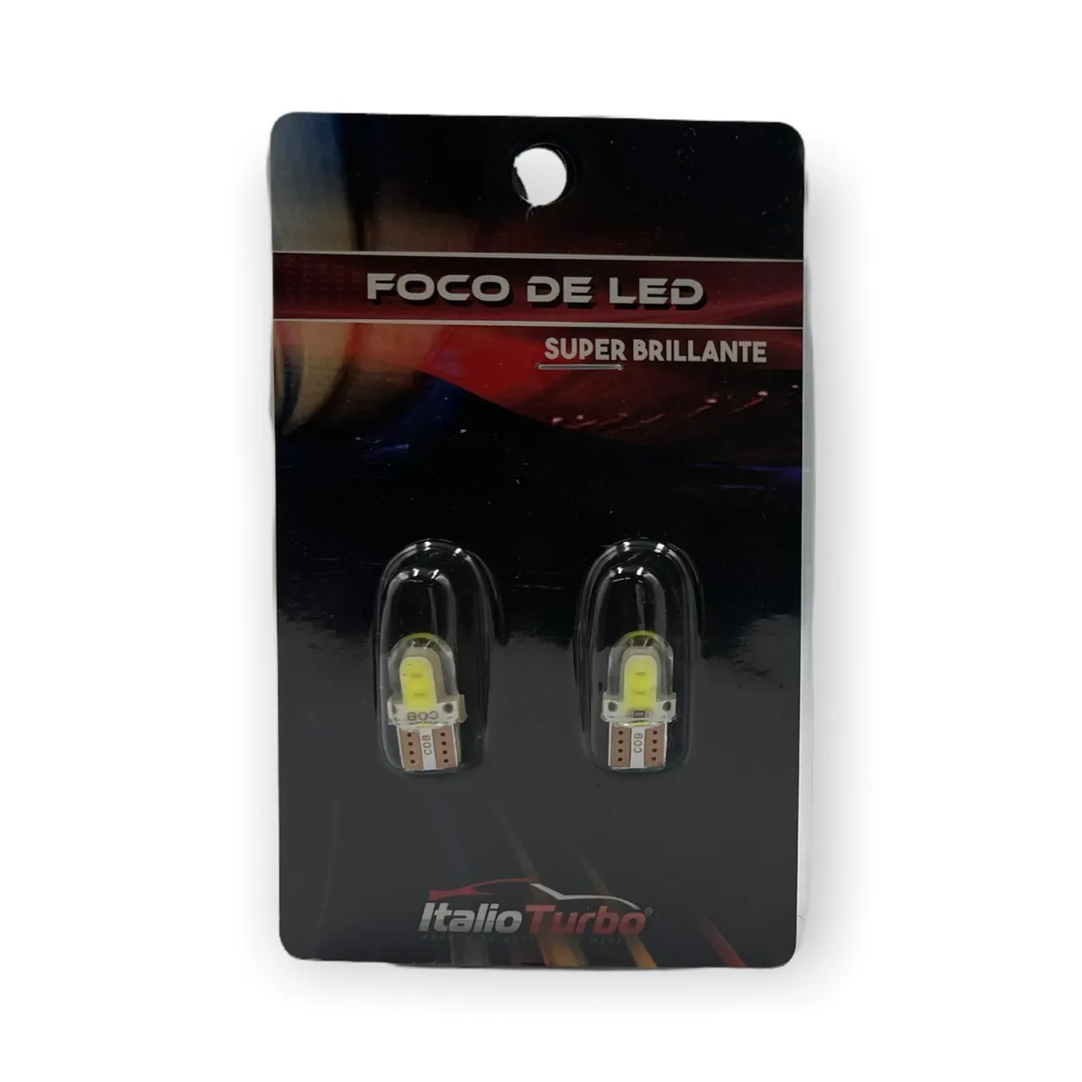 Foco de pellizco T10 LED COB · Blanco