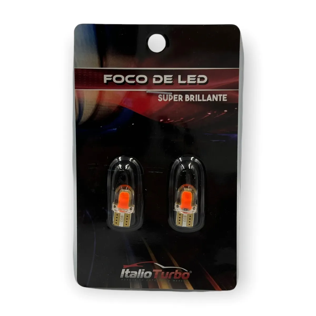 Foco de pellizco T10 LED COB · Rojo