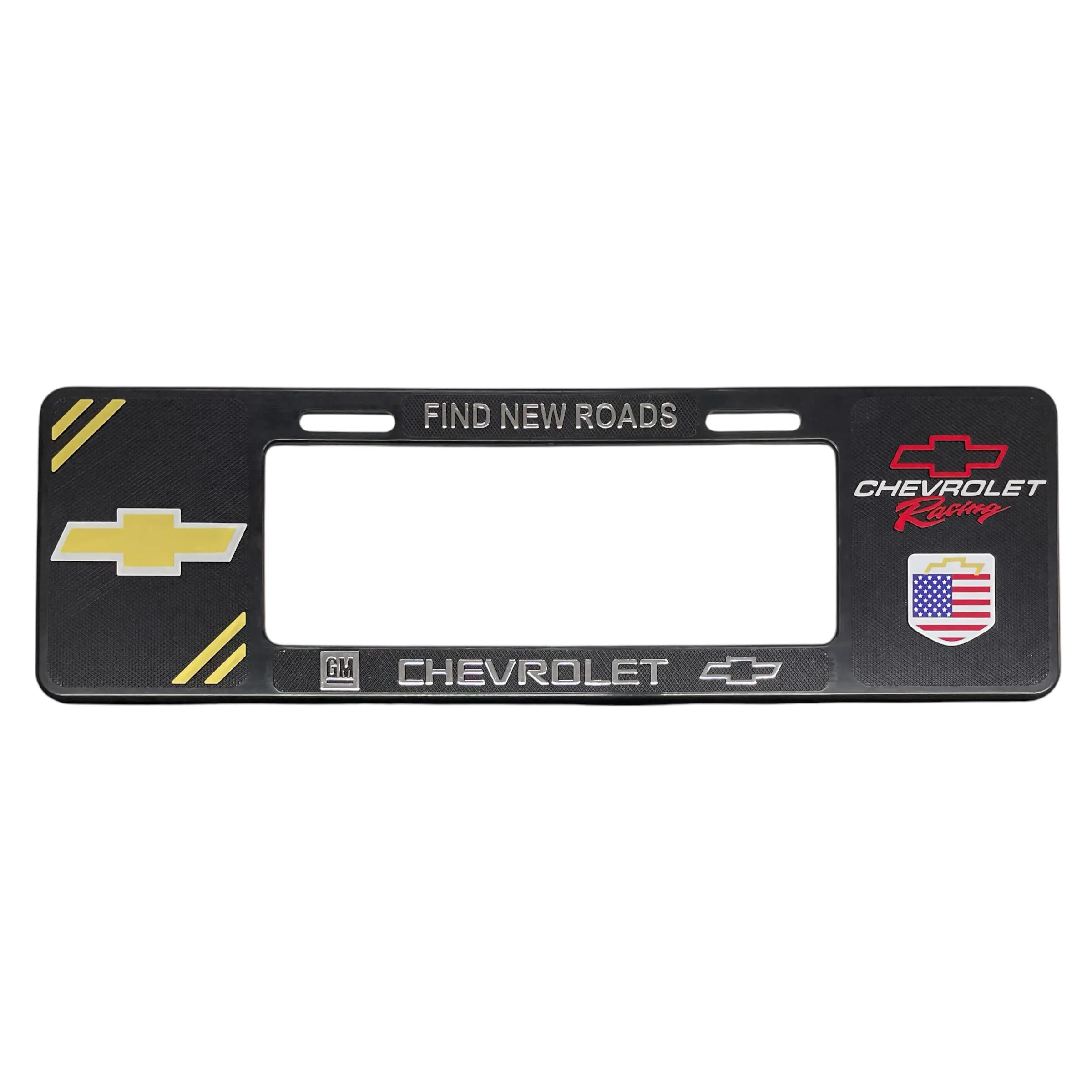 Portaplaca premium tipo europeo  — Chevrolet Racing