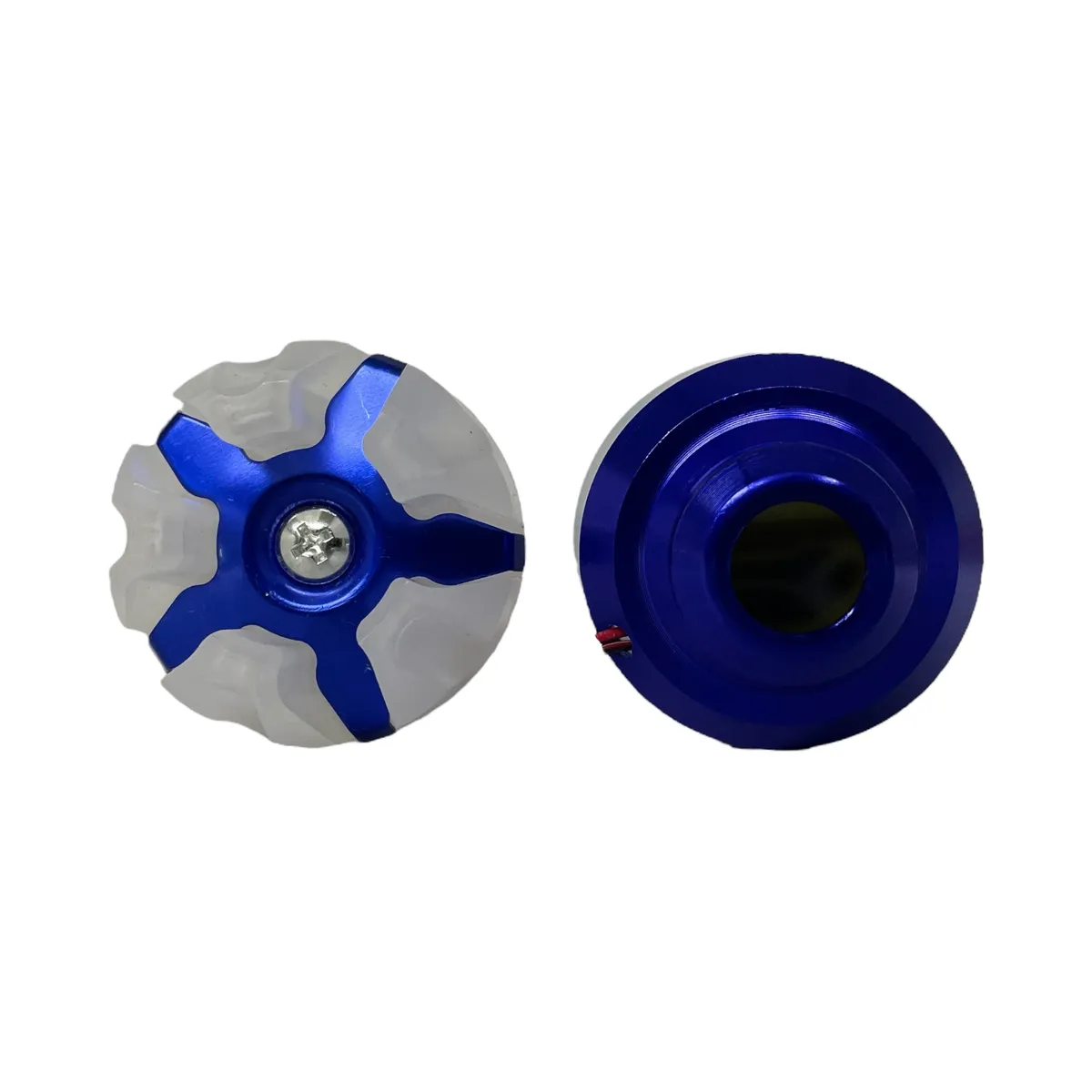Slider para motocicleta con luz rgb y carcaza de color  · Azul