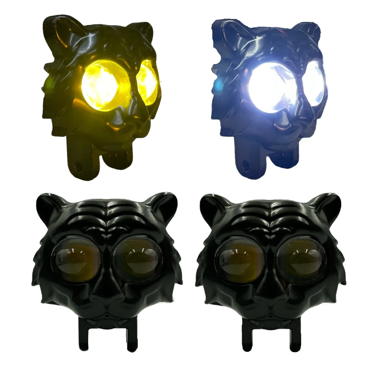 Faro LED tipo tigre y lupa bicolor con funciones (12/80V)