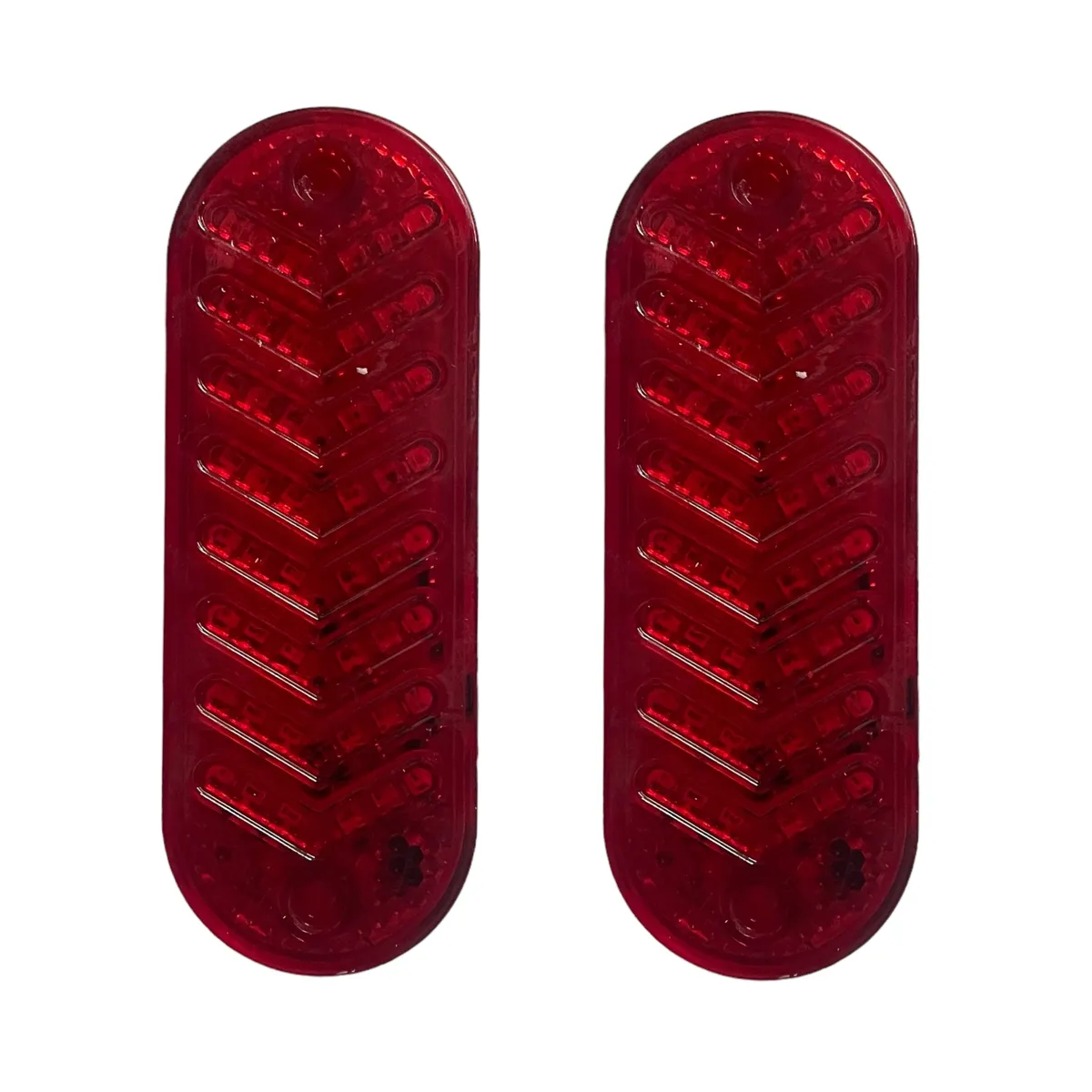 Plafón ovalado de 48 LED con función estrobo y fijo — Rojo
