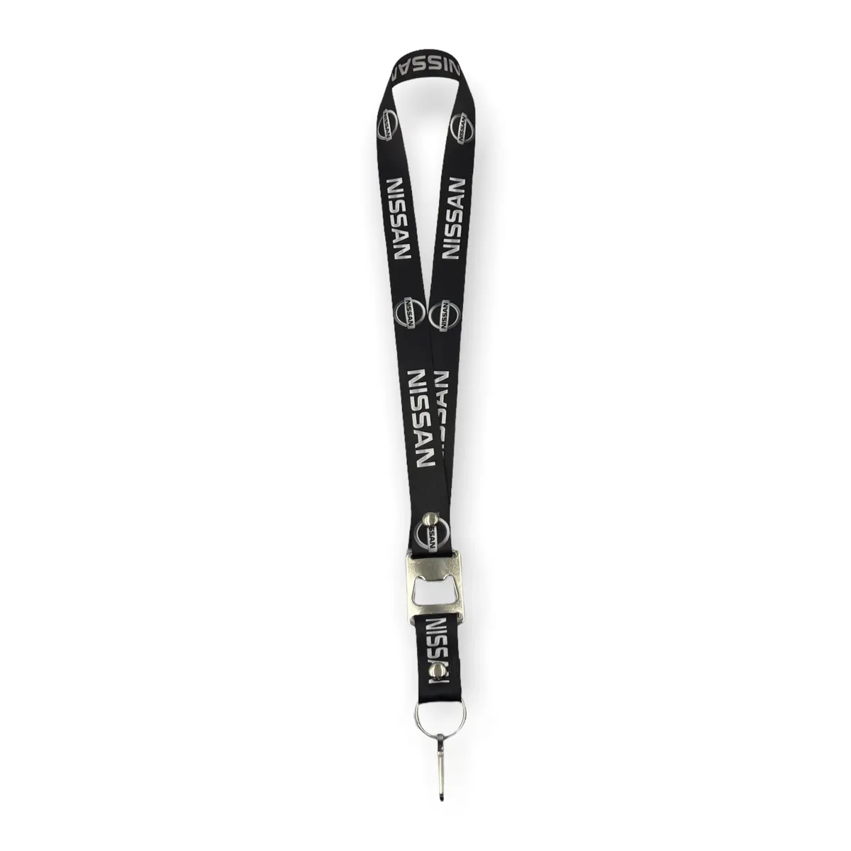 Lanyard con destapador Nissan en negro