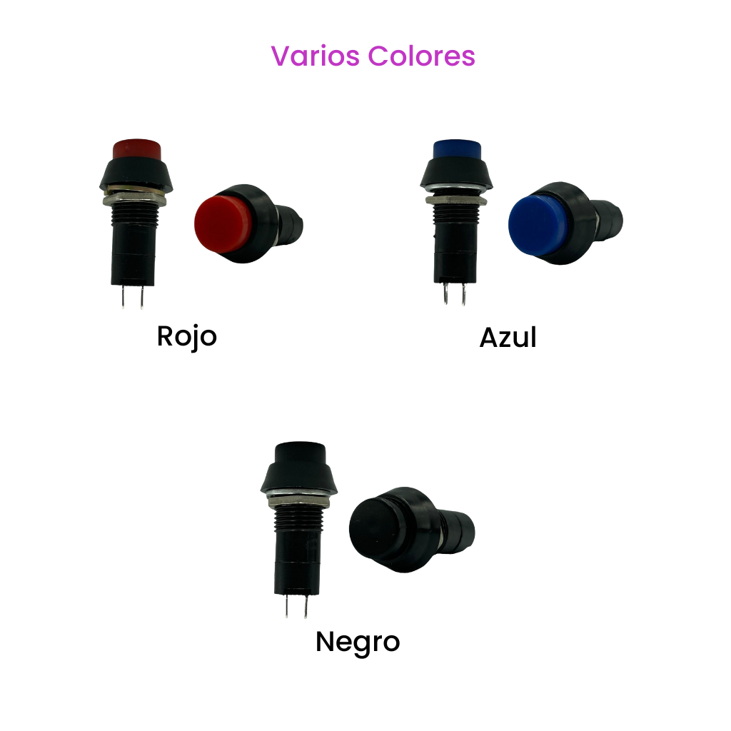 Switch de botón tipo interruptor paquete de 10 piezas · Rojo