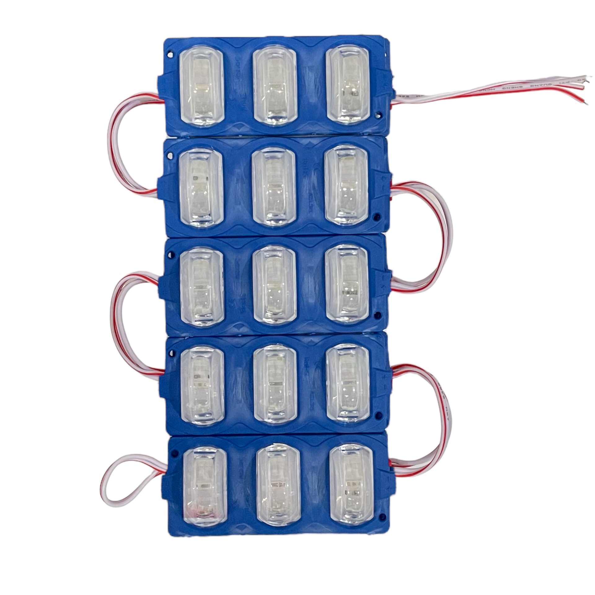 Tira de modulo LED con 3 lupas (tira de 10 piezas) — Azul