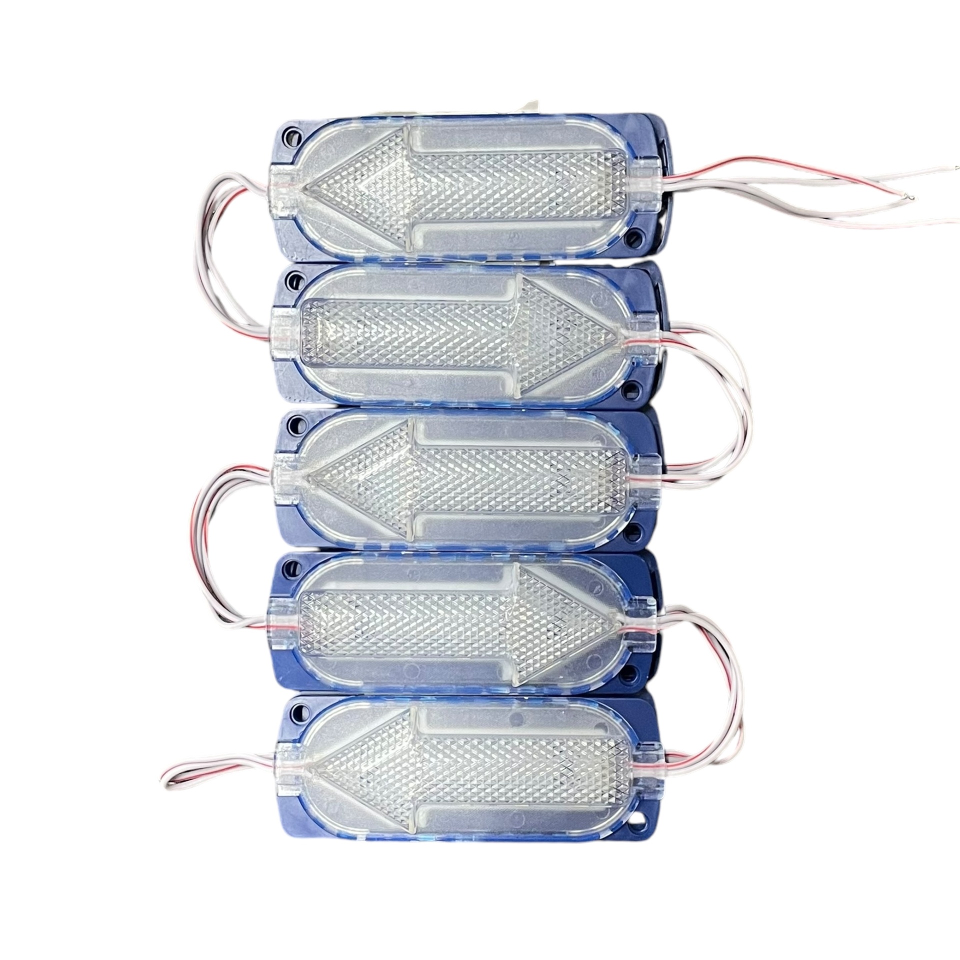 Modulo tipo flecha con 15 LED tira de 10 piezas · Azul