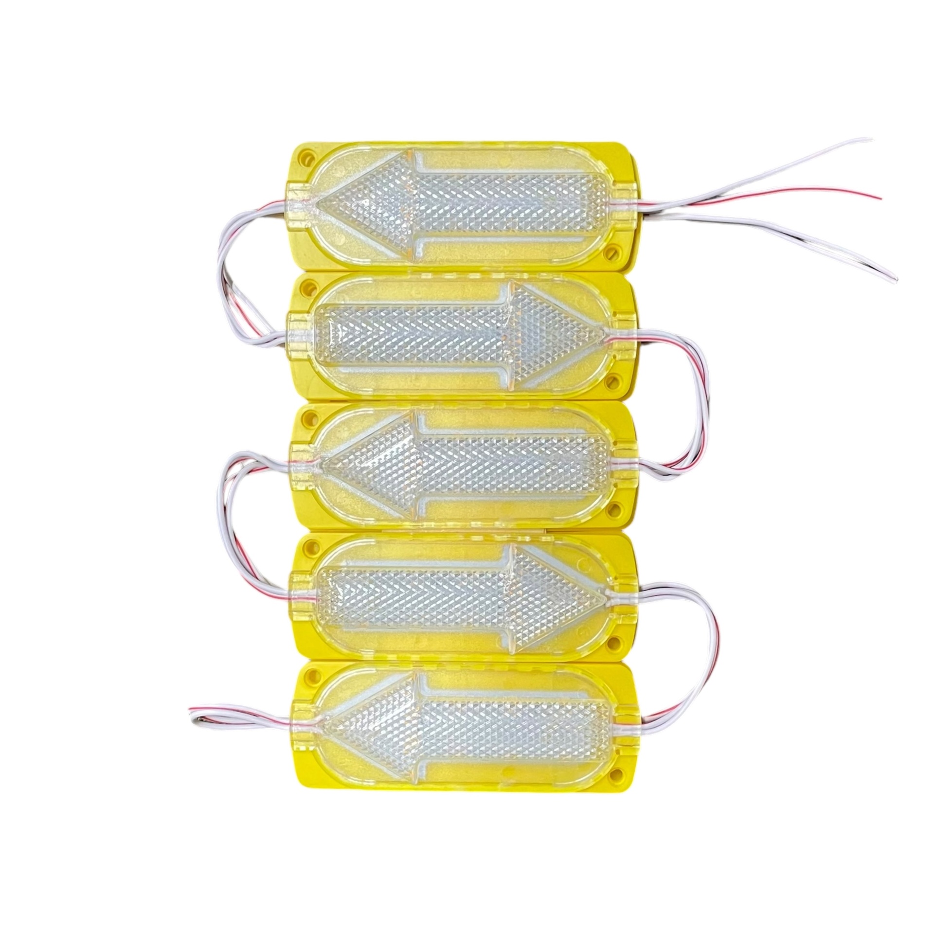 Modulo tipo flecha con 15 LED tira de 10 piezas — Ámbar