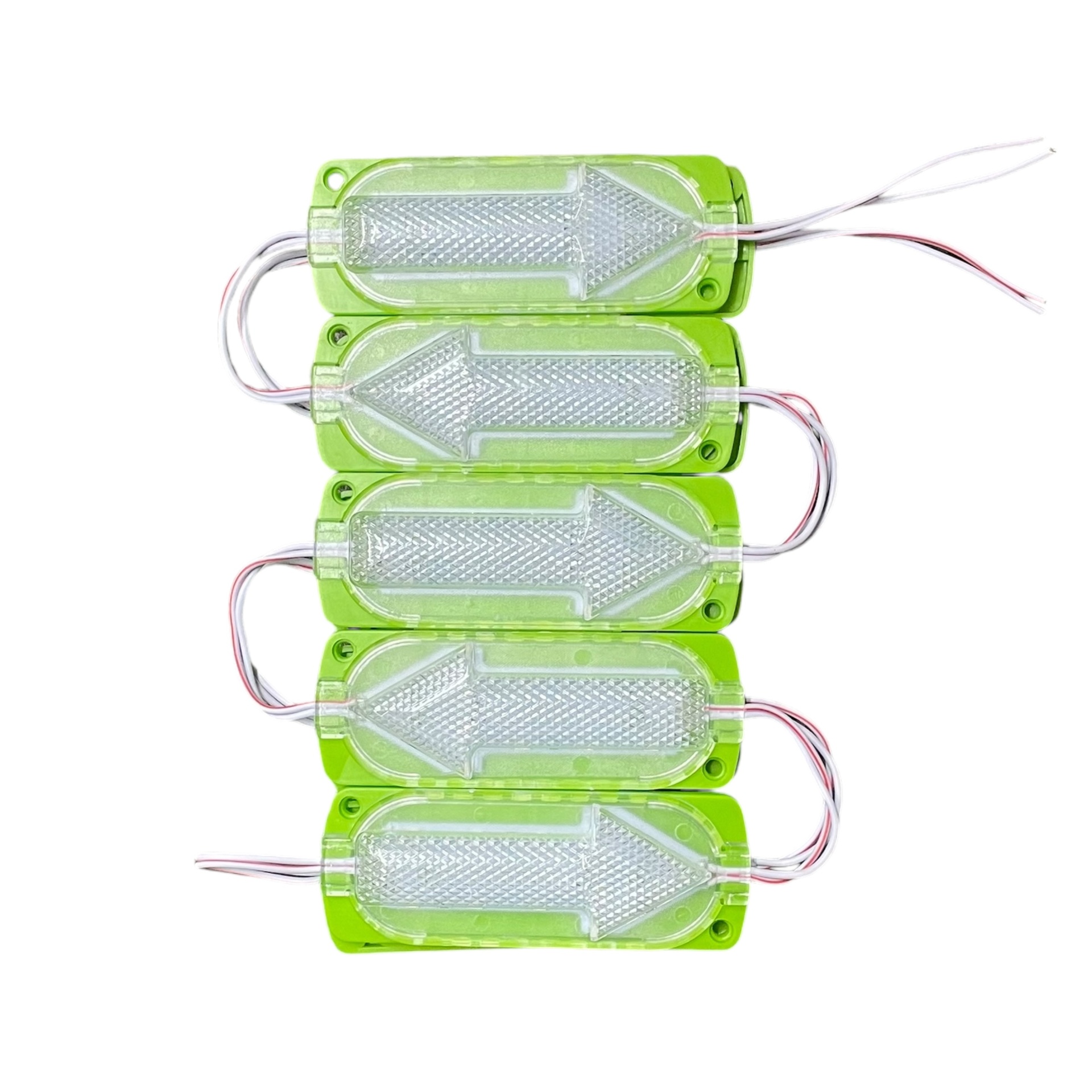 Modulo tipo flecha con 15 LED tira de 10 piezas · Verde