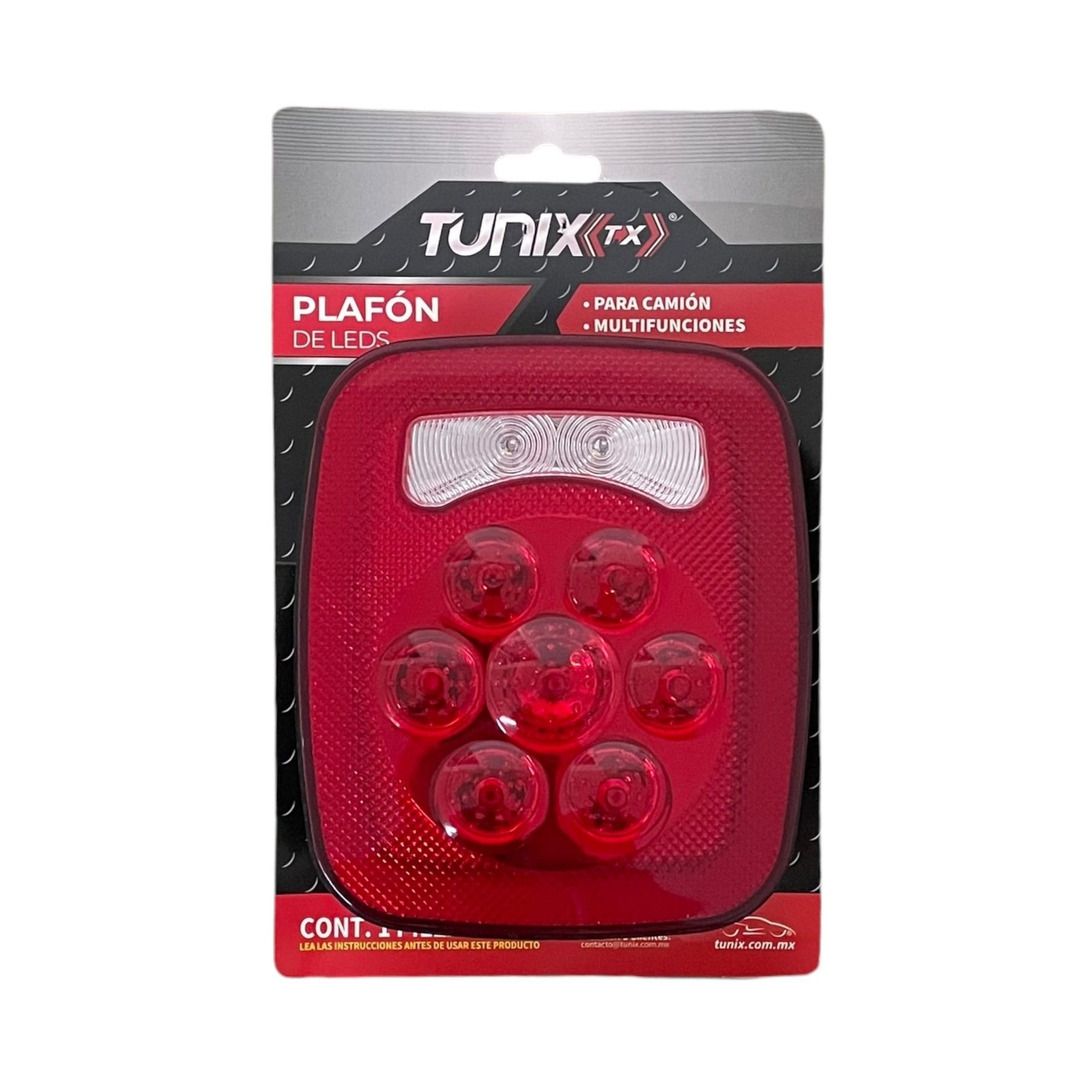 Plafon cuadrado de 9 LED con funciones
