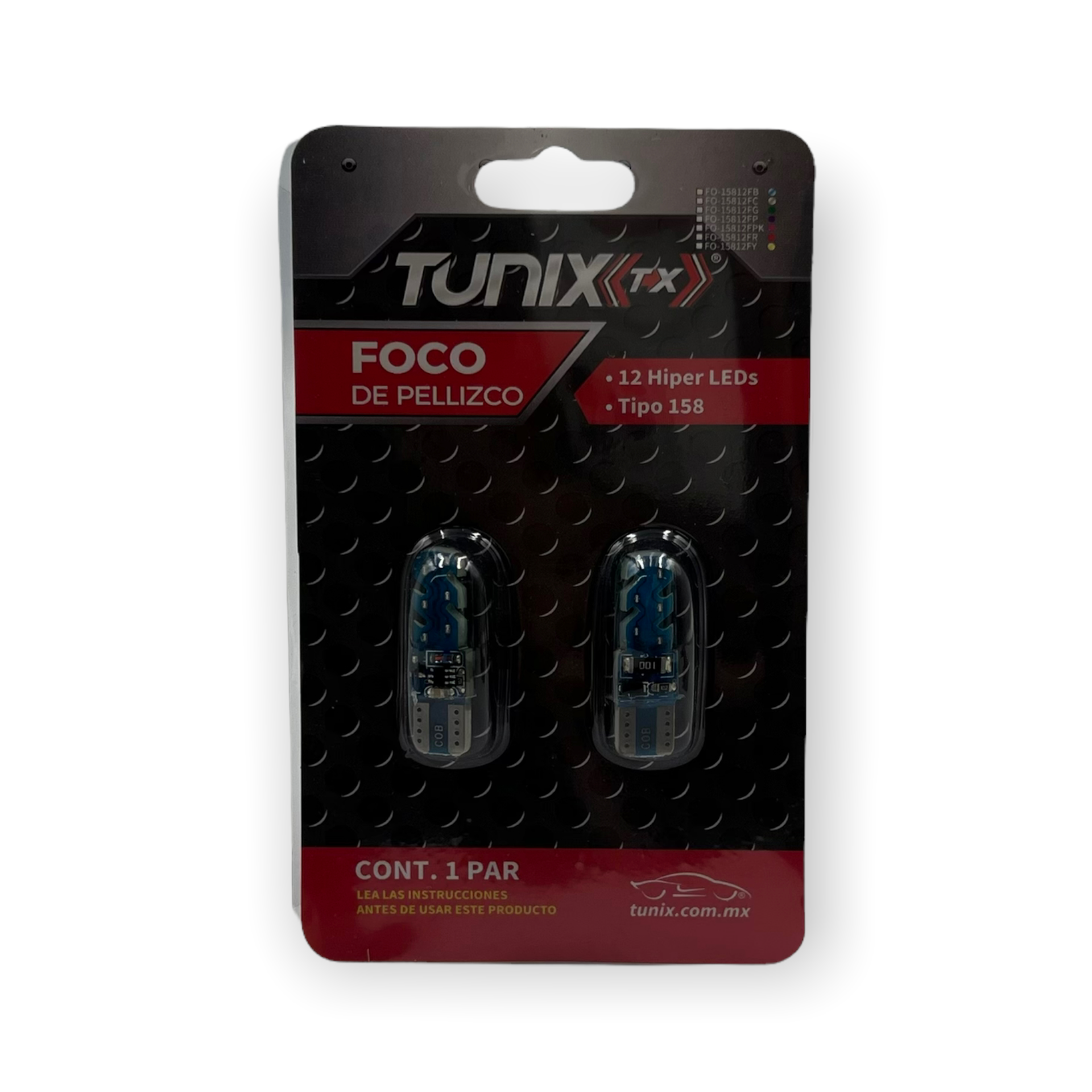 Foco T10 de 12 LED estrobo + fijo  · Azul
