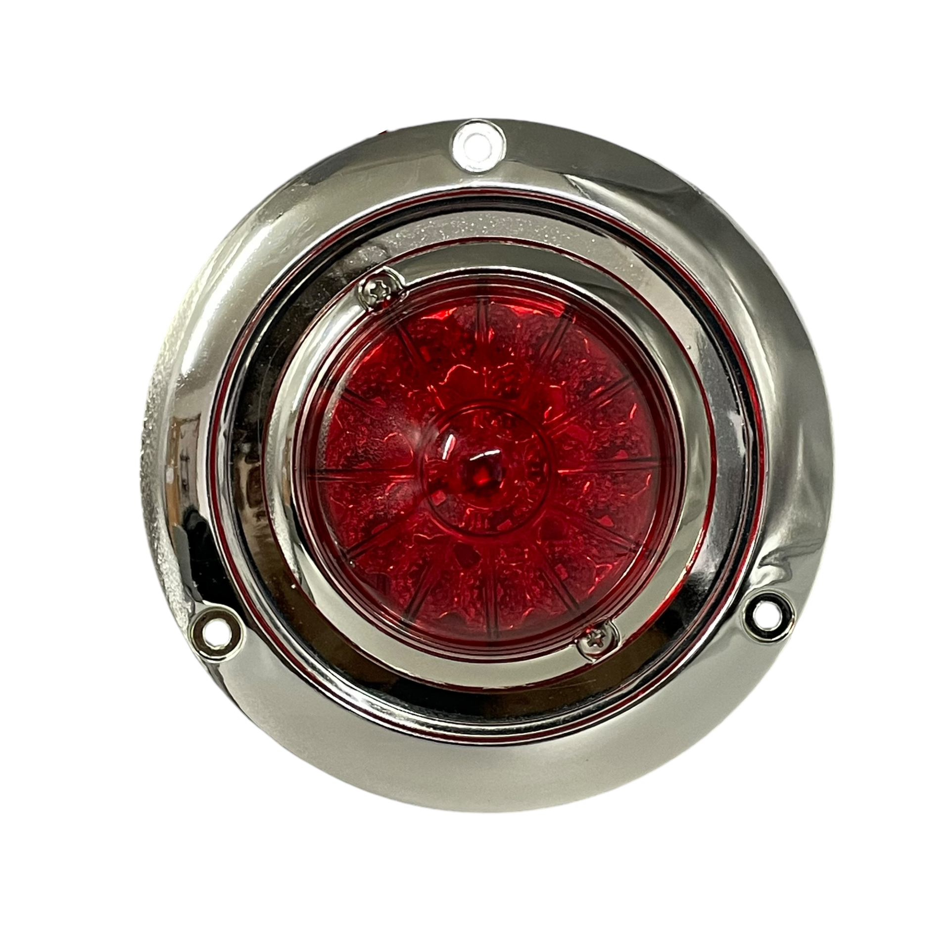 Plafón de 4” con contorno cromo de 18 LED · Rojo