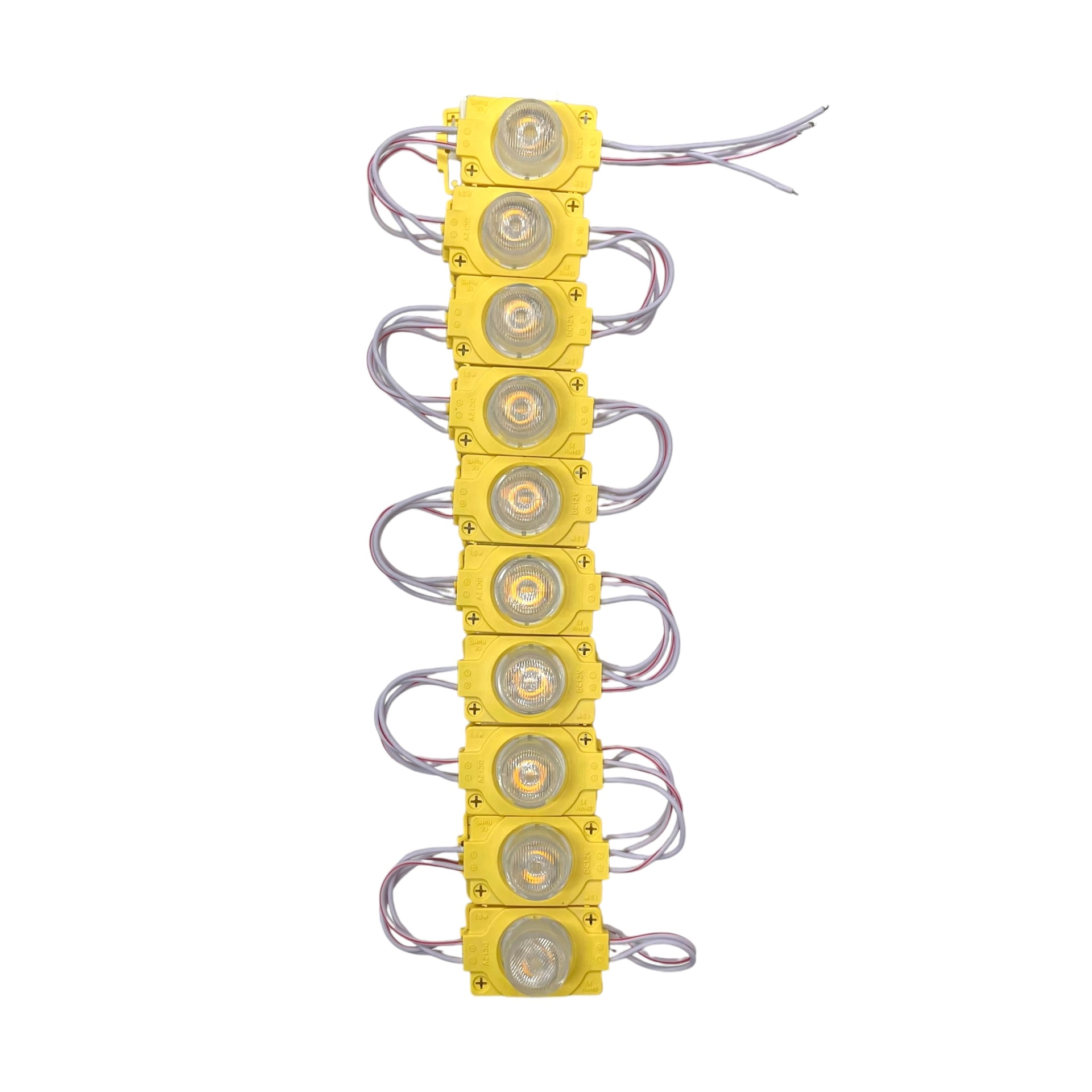 Tira de modulo LED tipo sombrero (tira de 20 piezas) — Amarillo
