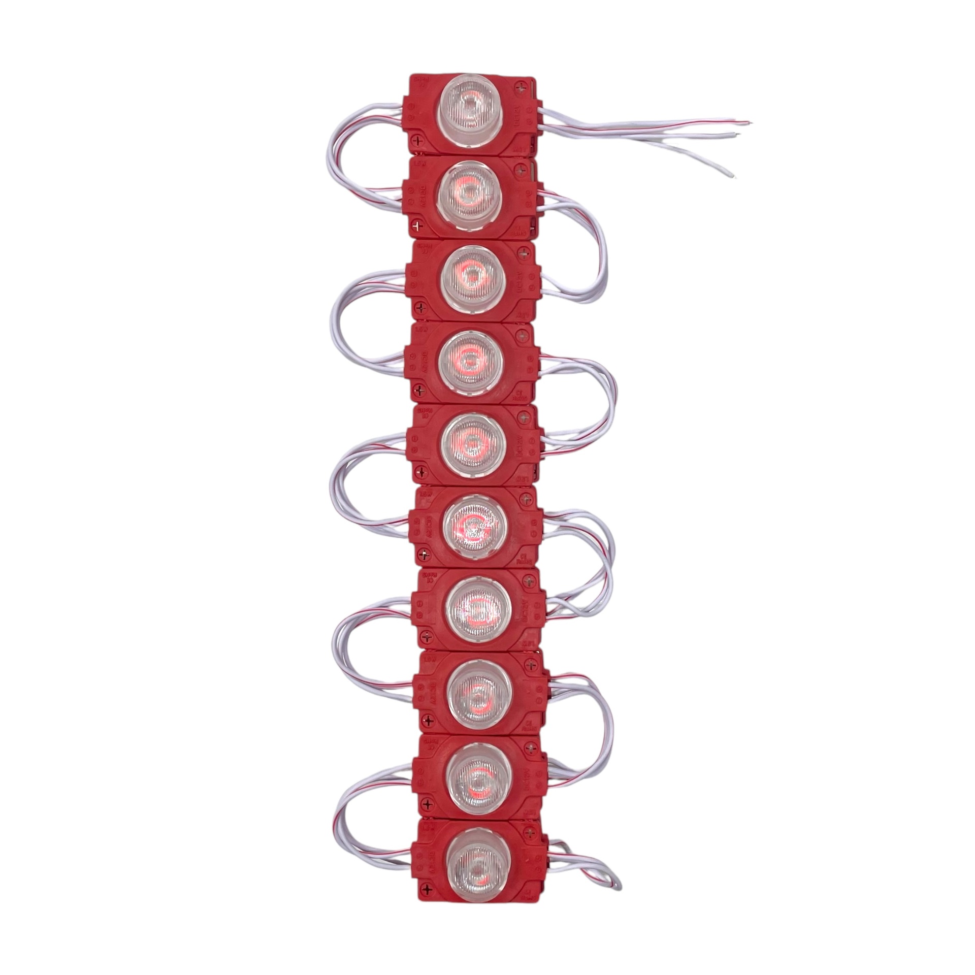 Tira de modulo LED tipo sombrero (tira de 20 piezas) — Rojo