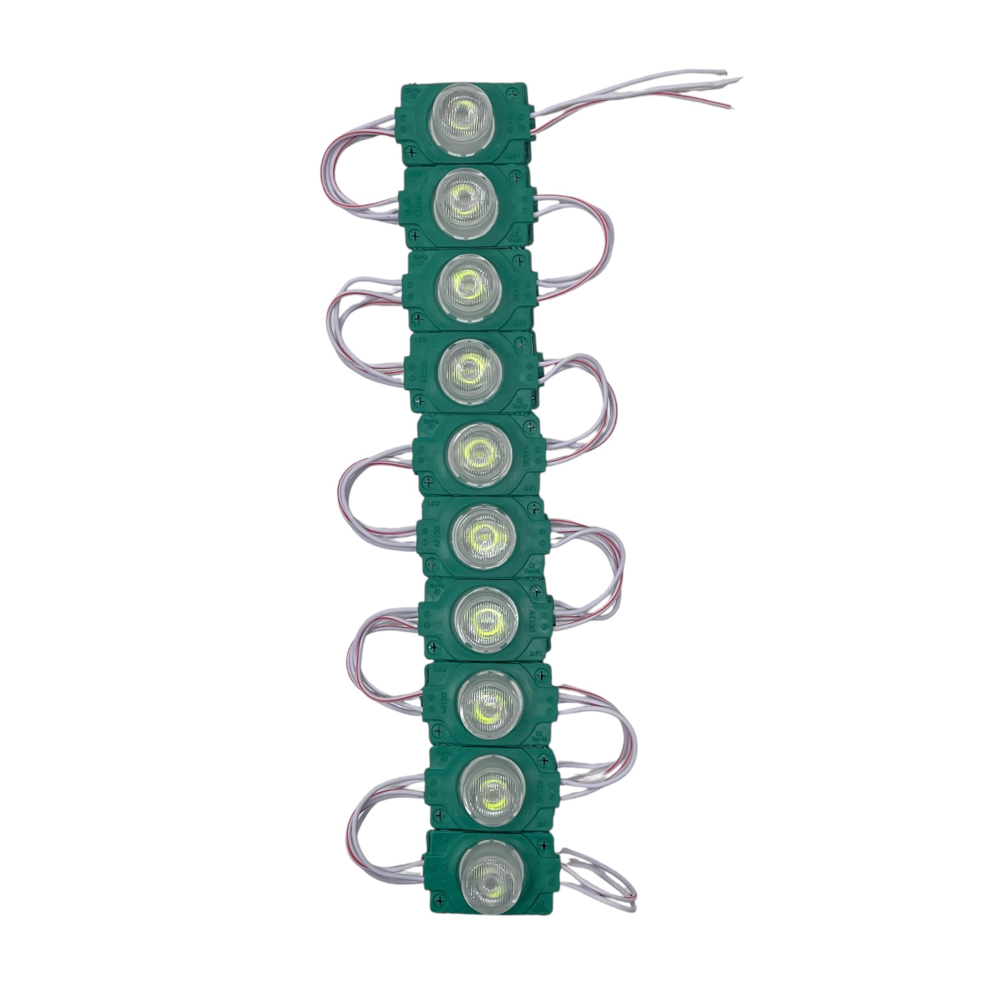 Tira de modulo LED tipo sombrero (tira de 20 piezas) · Verde