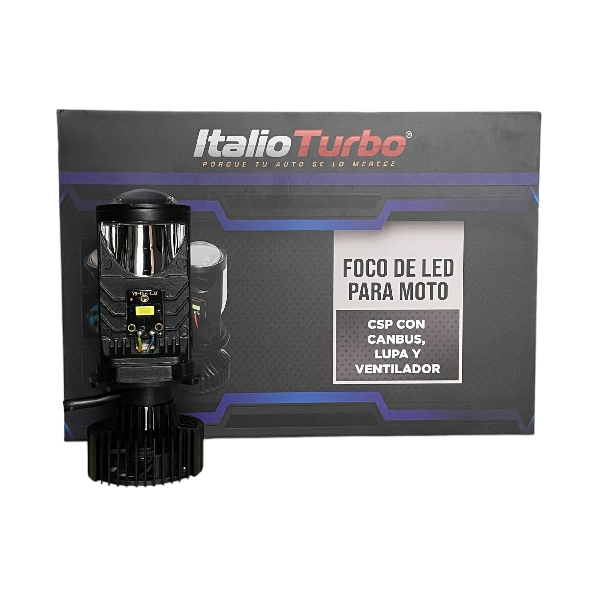 Foco LED con lupa super potente H4 blanco/ámbar (2 piezas) · Blanco/ámbar
