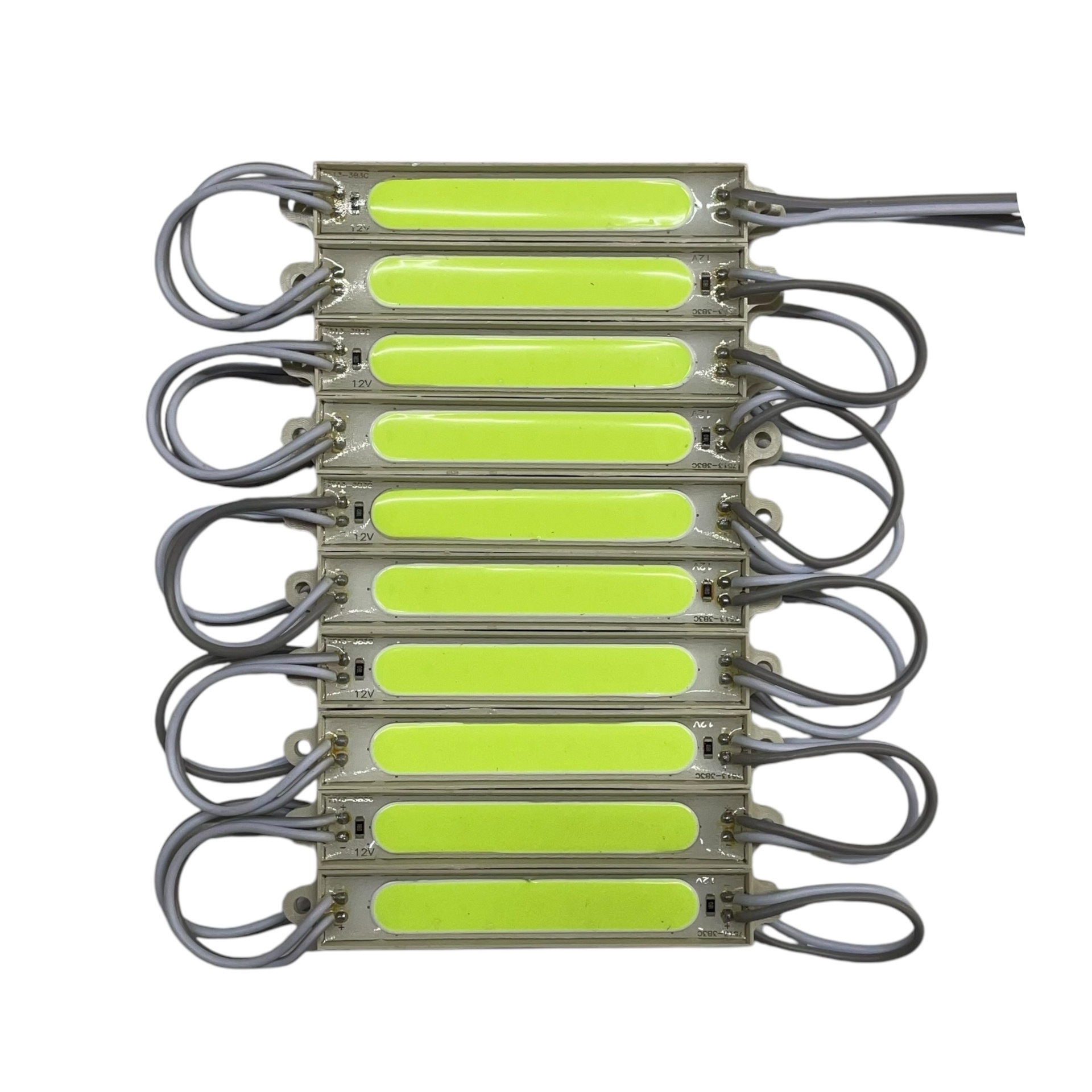 Tira tipo chip de 7.5 cm con LED COB colores disp. · Verde