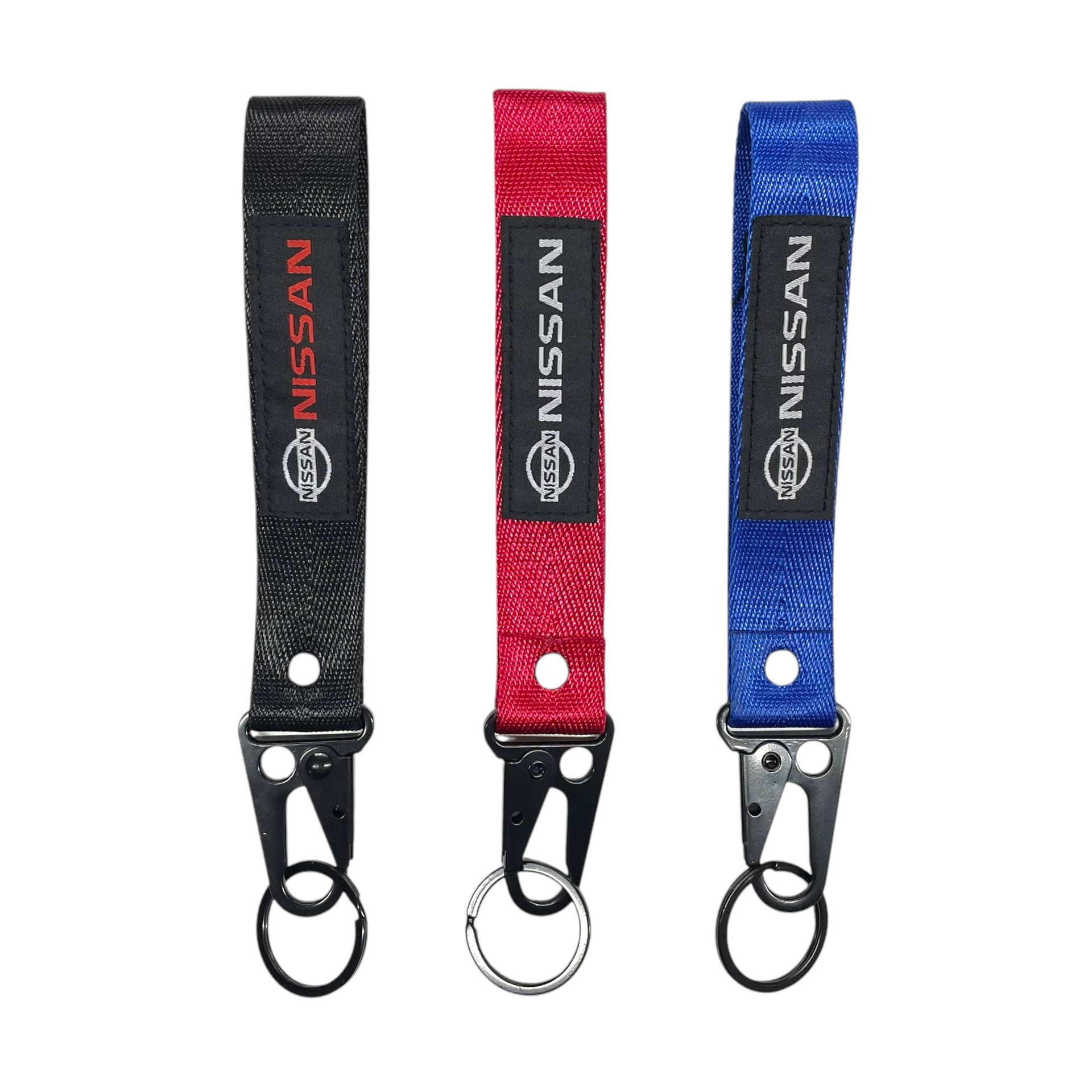 Llavero de tirón reforzado Nissan · Negro