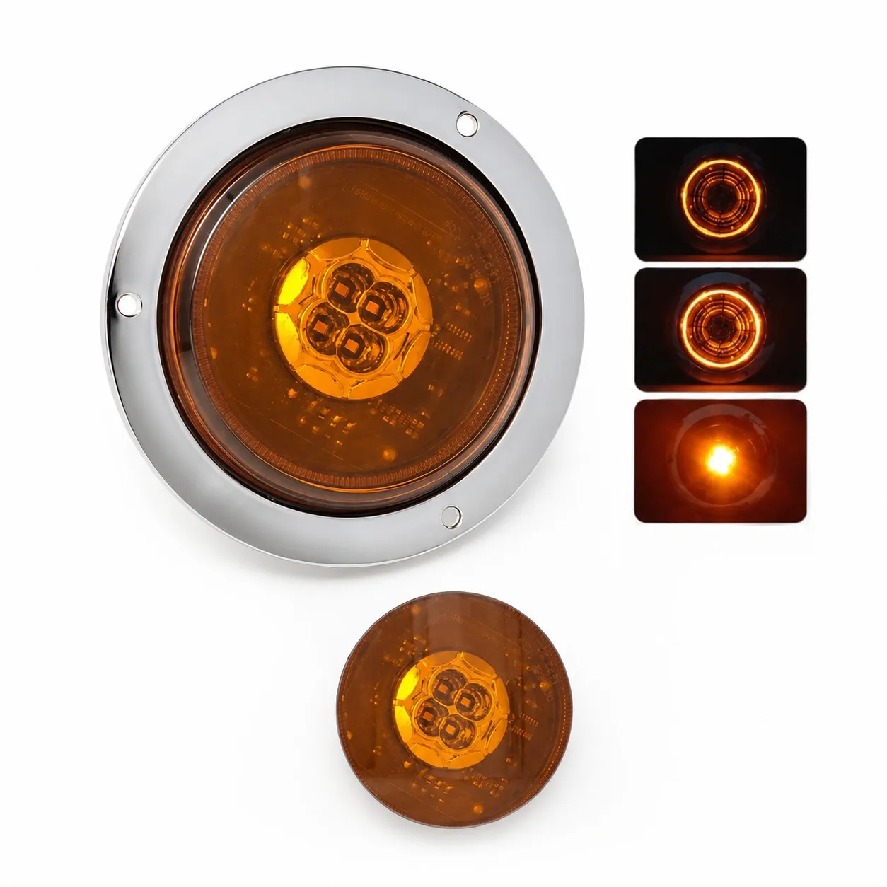 Plafón redondo ámbar galactic GEL de 4 LED · Ámbar