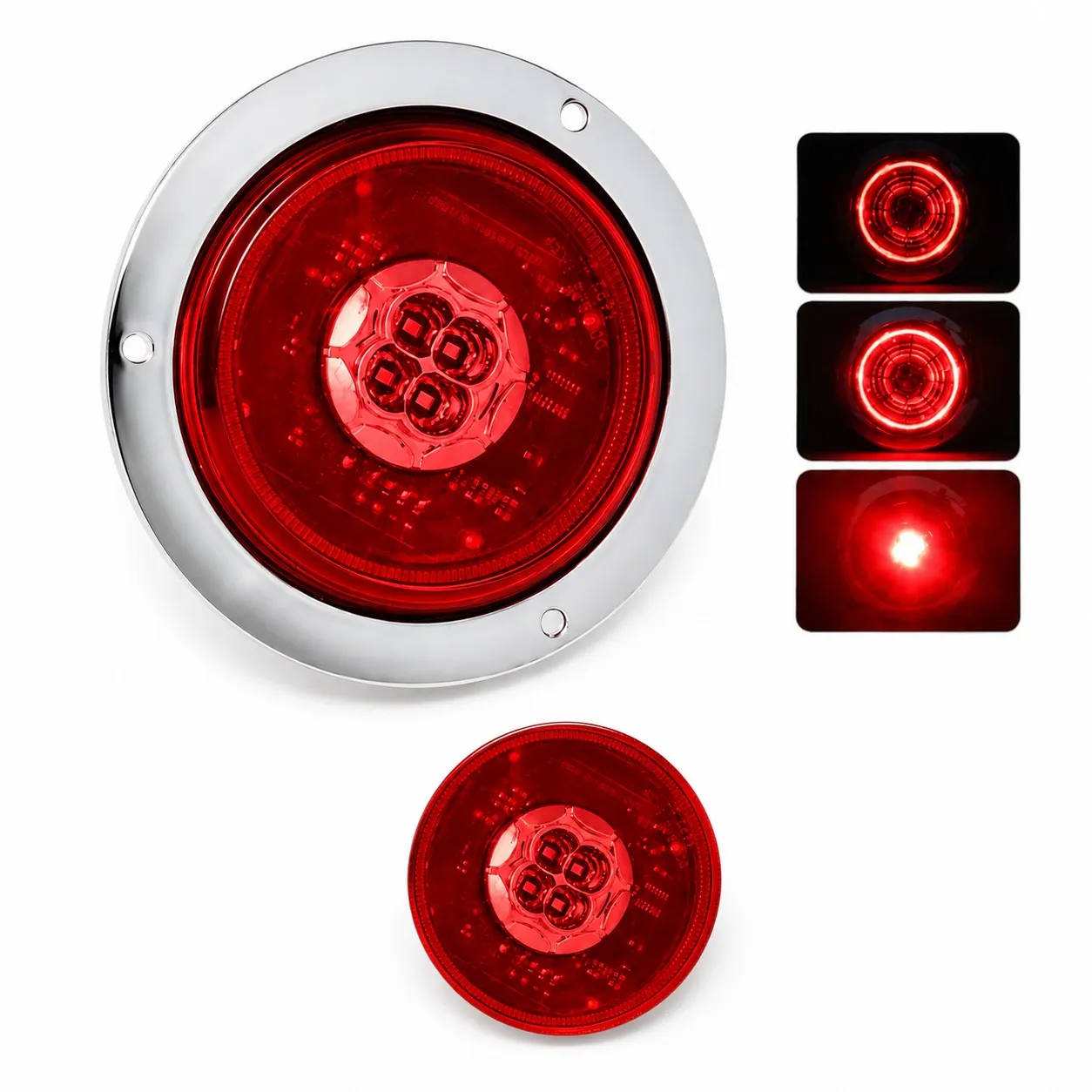 Plafón redondo ámbar galactic GEL de 4 LED · Rojo