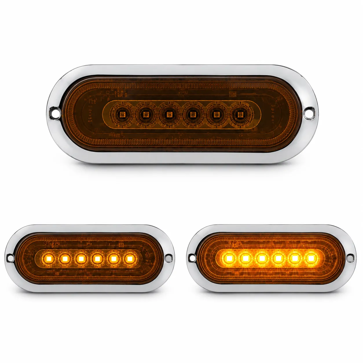 Plafón ovalado galactic con GEL de 6 LED  · Ámbar