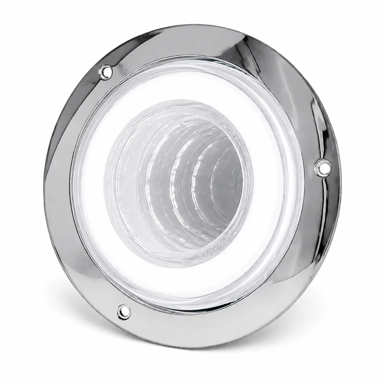Plafon redondo con efecto de espejo con gel 12/24V · Blanco