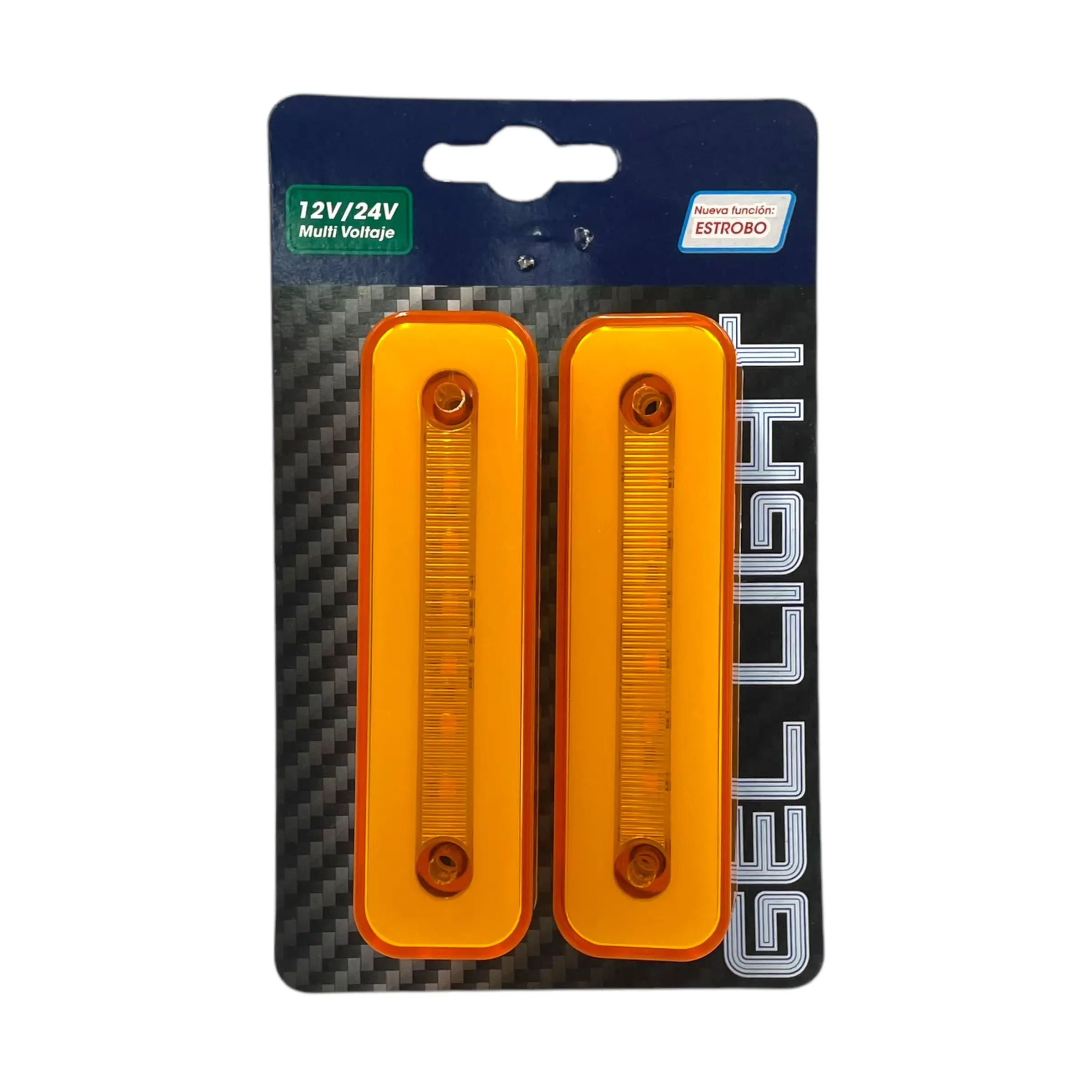 Plafón lateral ámbar de 6 LED con GLO