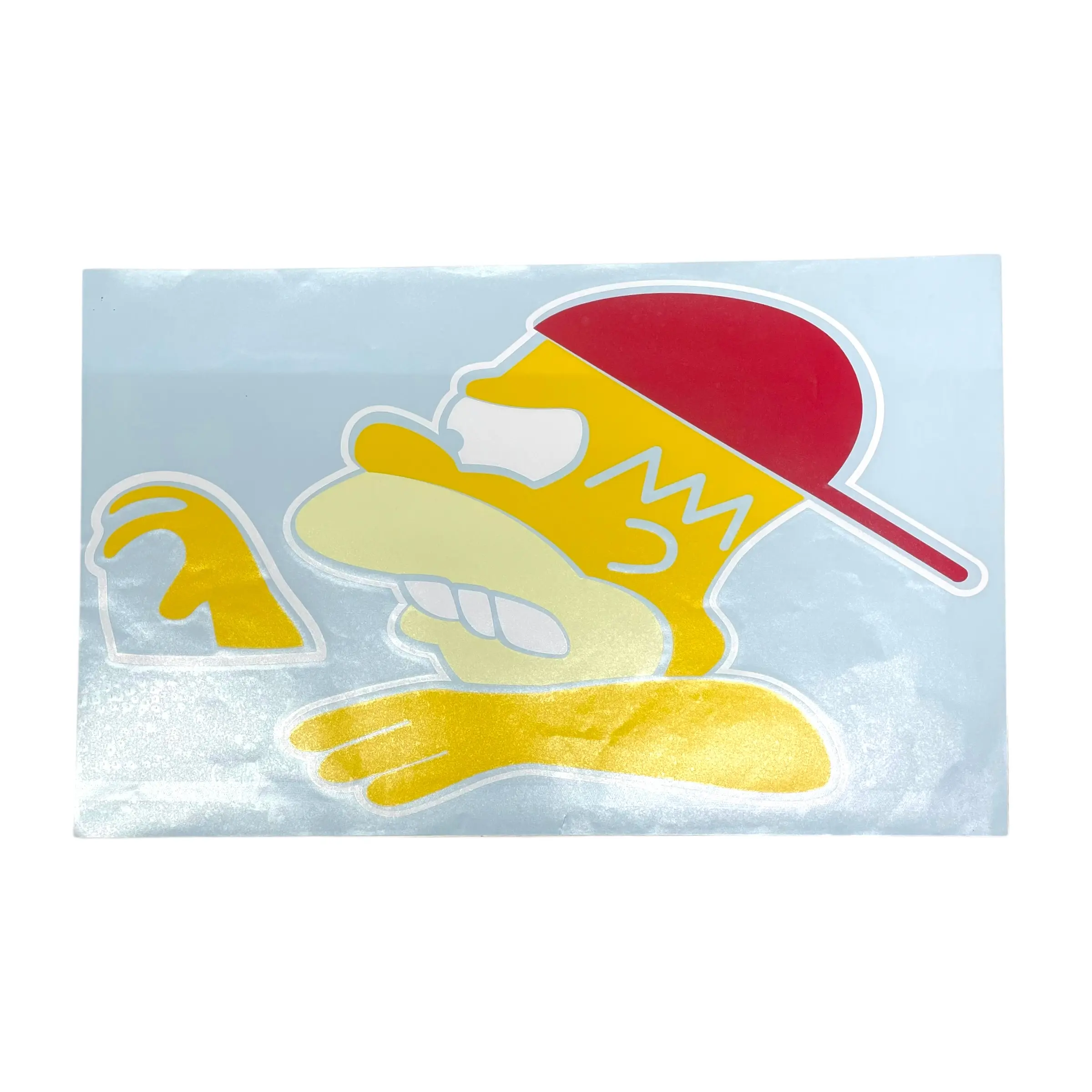 Sticker para ventana  · Homero con gorra
