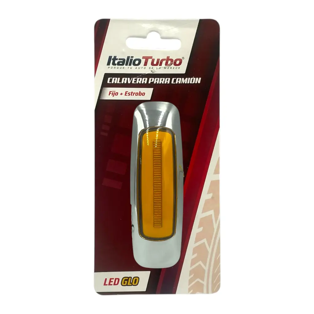 Plafon para camion TurboGlow con base cromada · Ámbar