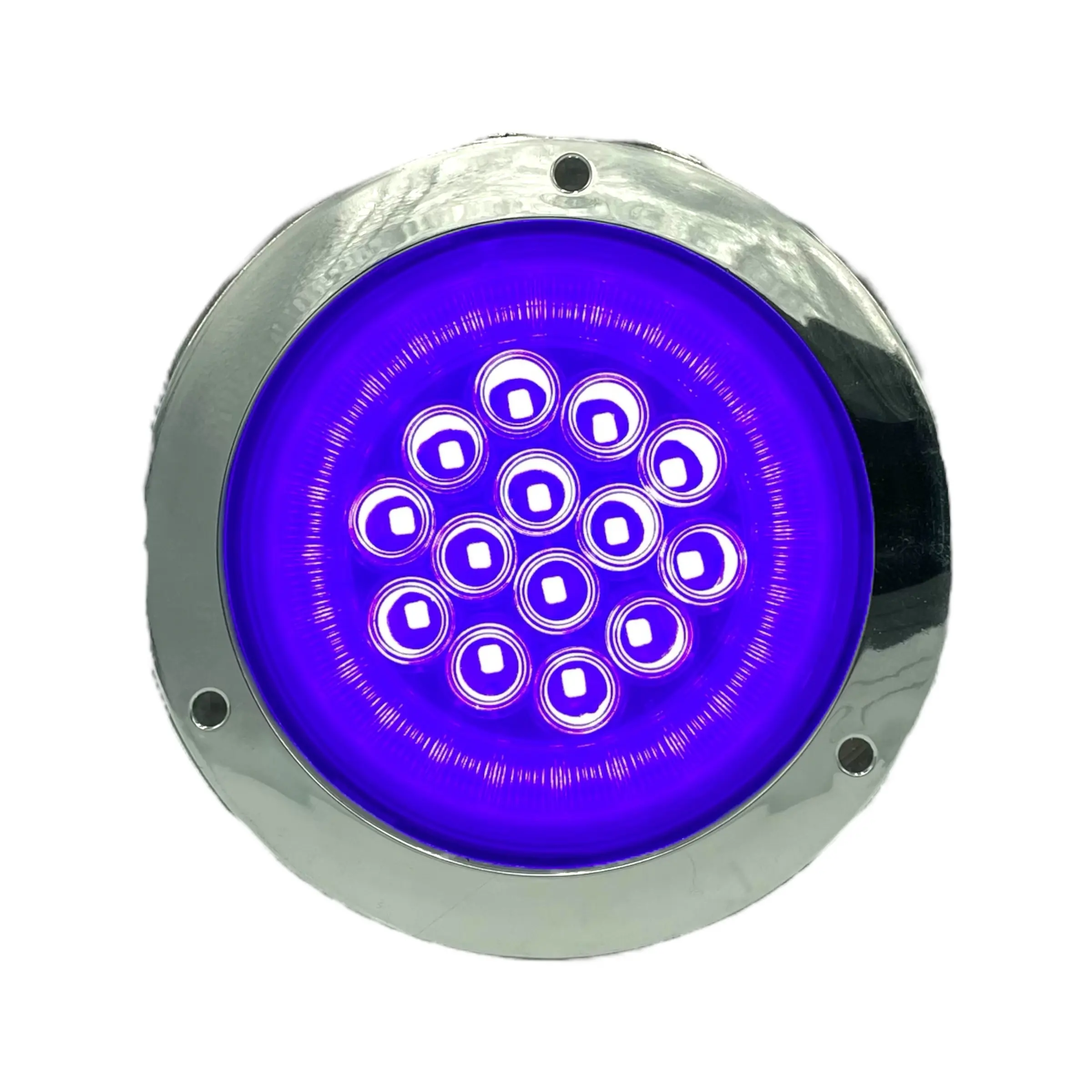 Plafón LED redondo de 4" con arillo de GLO y láser — Morado