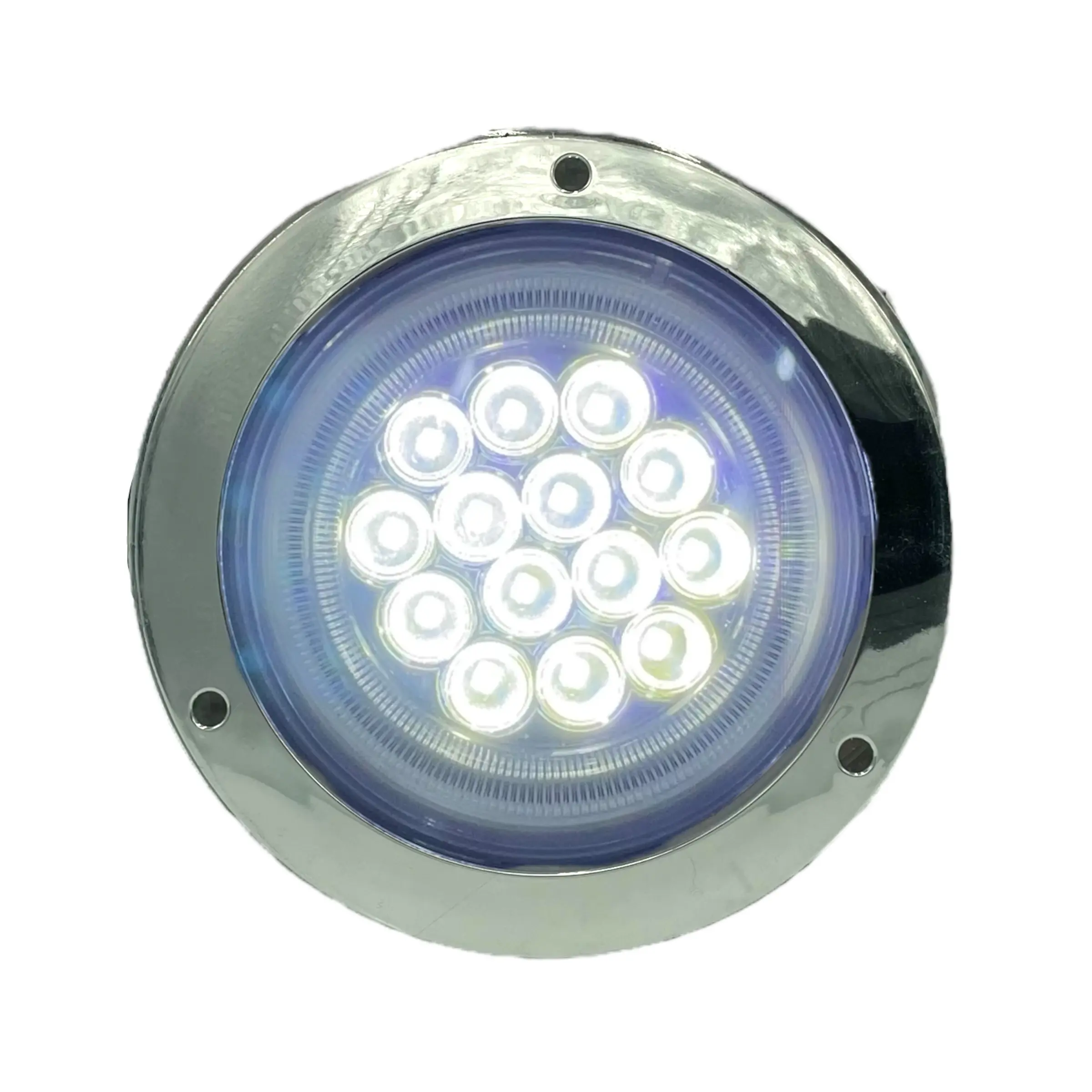 Plafón LED redondo de 4" con arillo de GLO y láser · Blanco