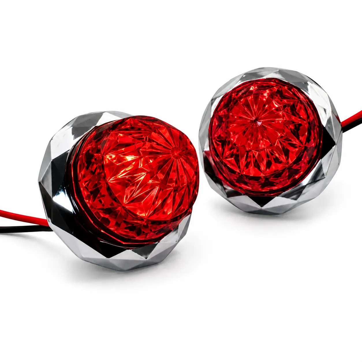 Plafón mini diamond LED tipo botón (colores disp) — Rojo