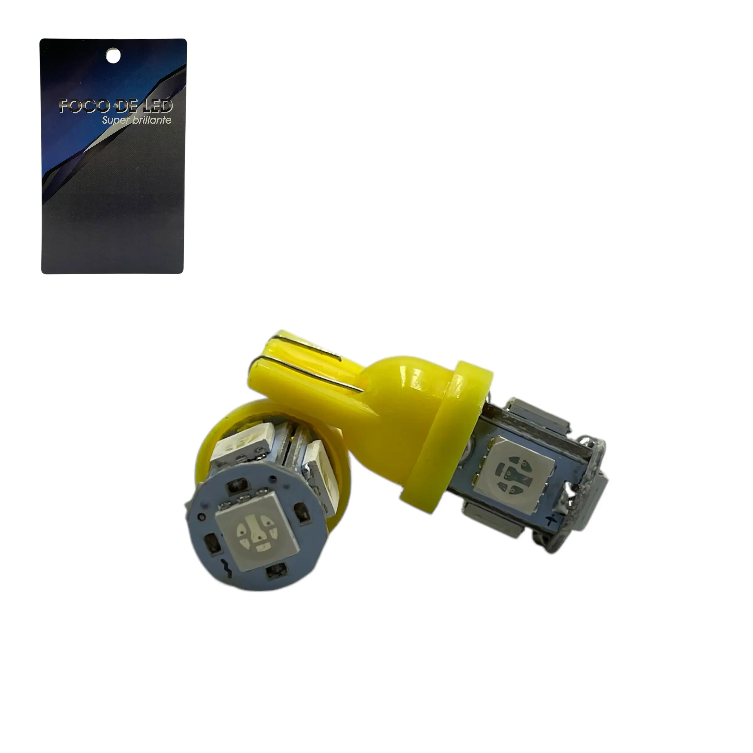 Foco de pellizco 158 t10 con 5 LED · Ámbar