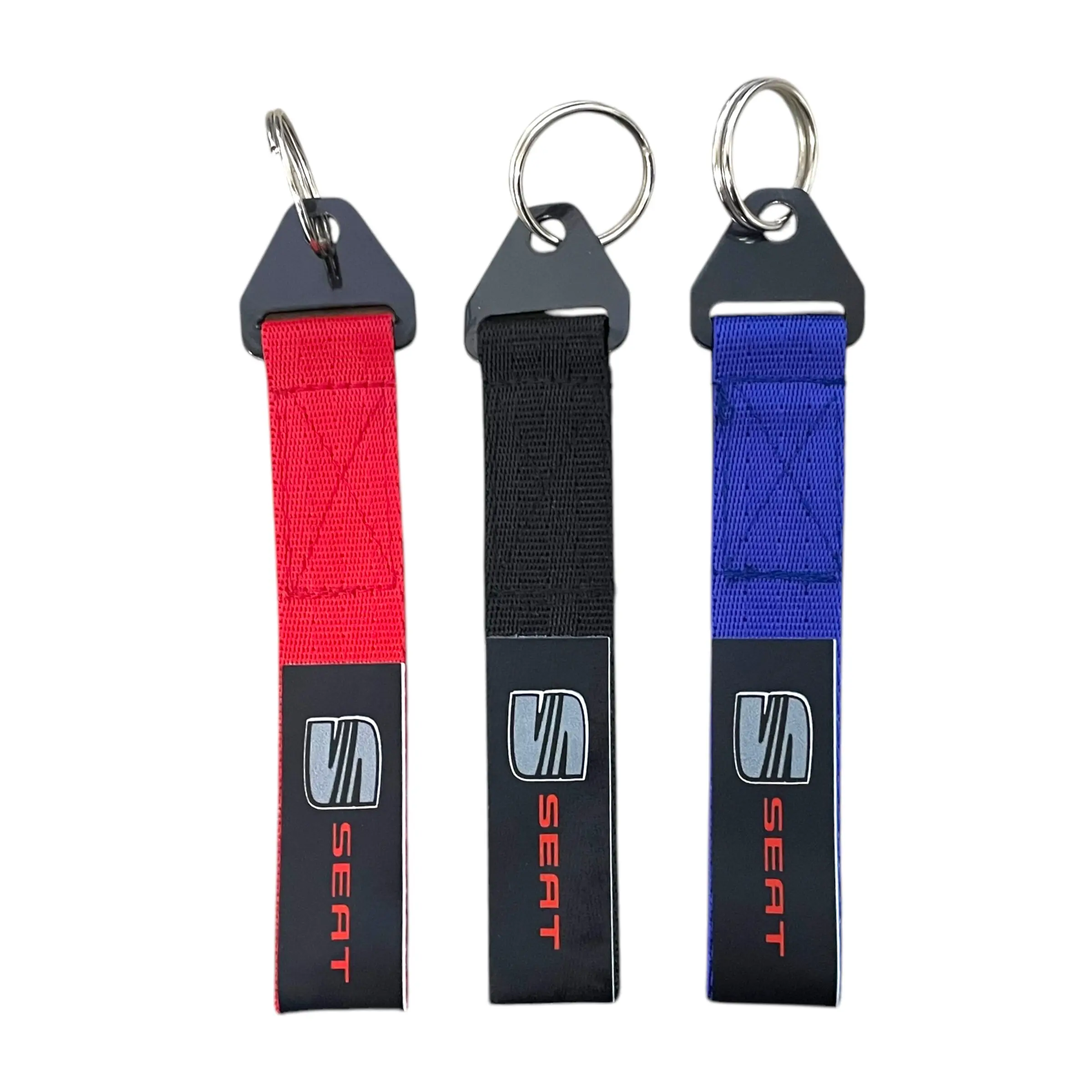 Llavero de tirón Seat (azul, gris, negro y rojo) · Gris