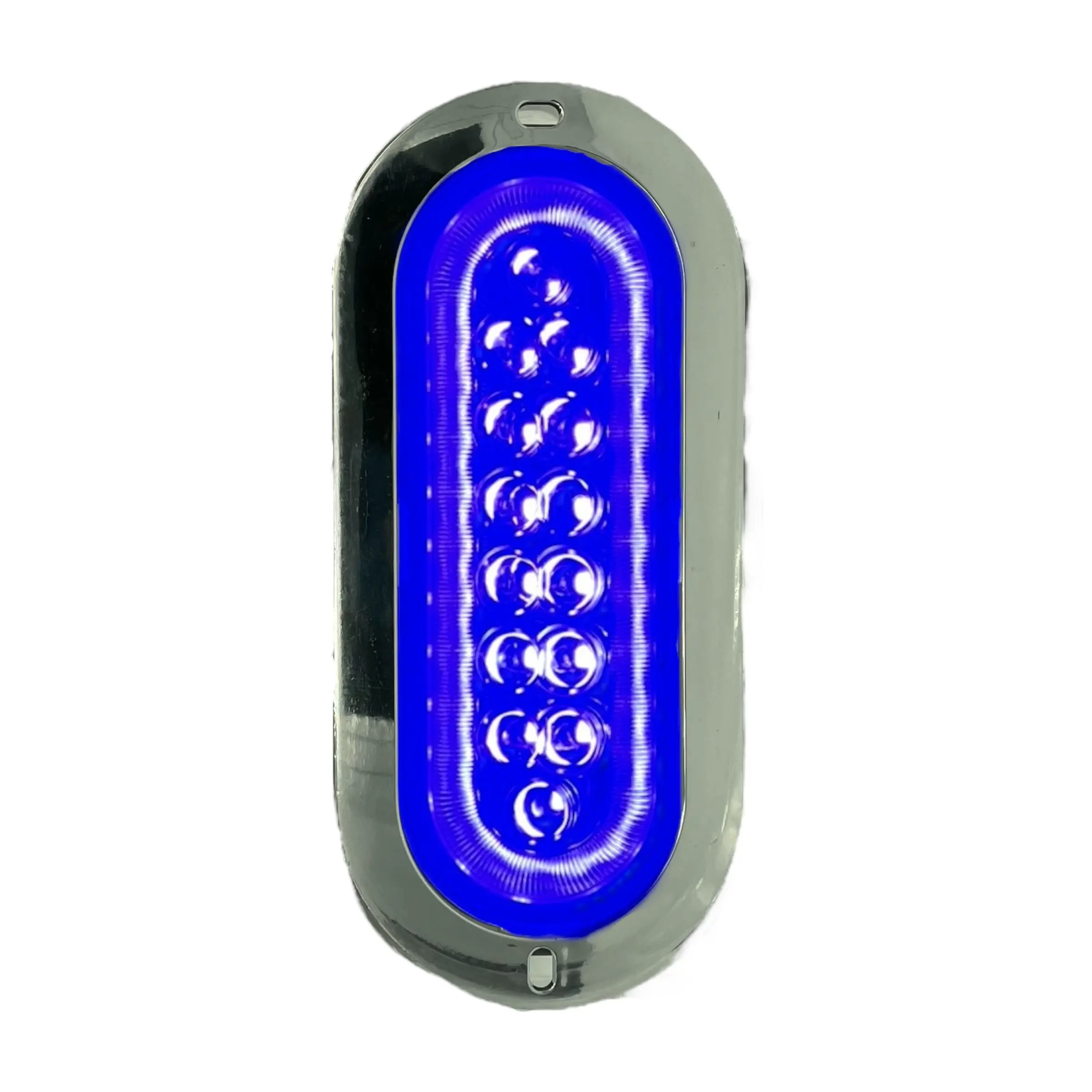 Plafón LED ovalado con aro de Gel · Azul hielo