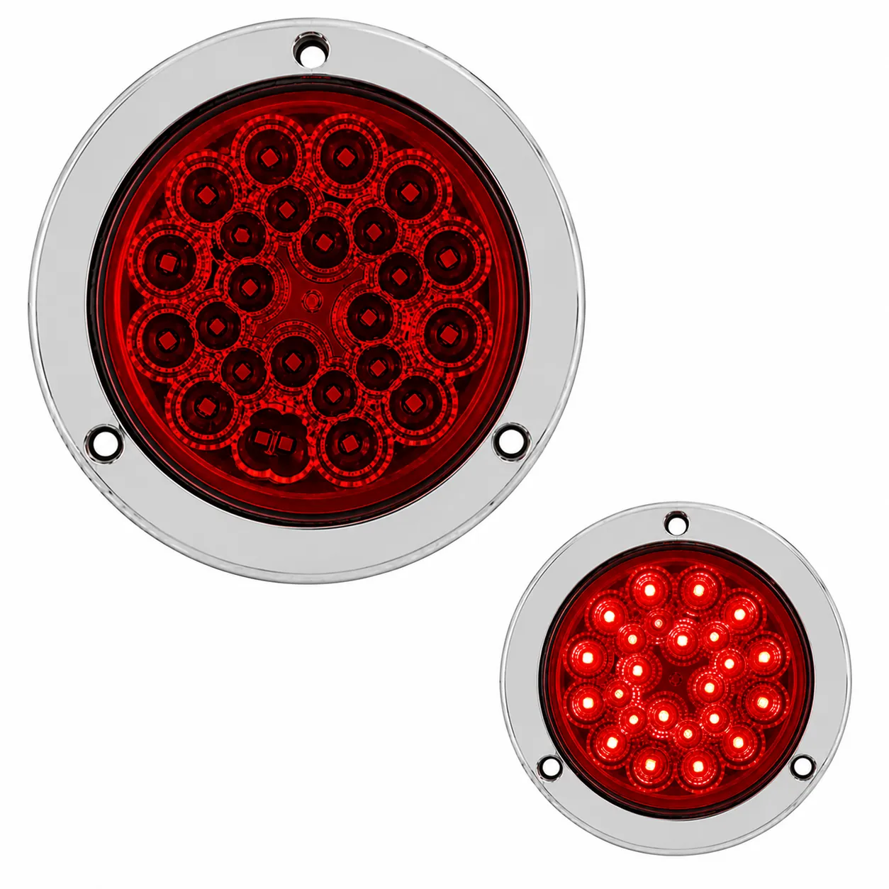 Plafón redondo rojo de 32 LED FlashTruck