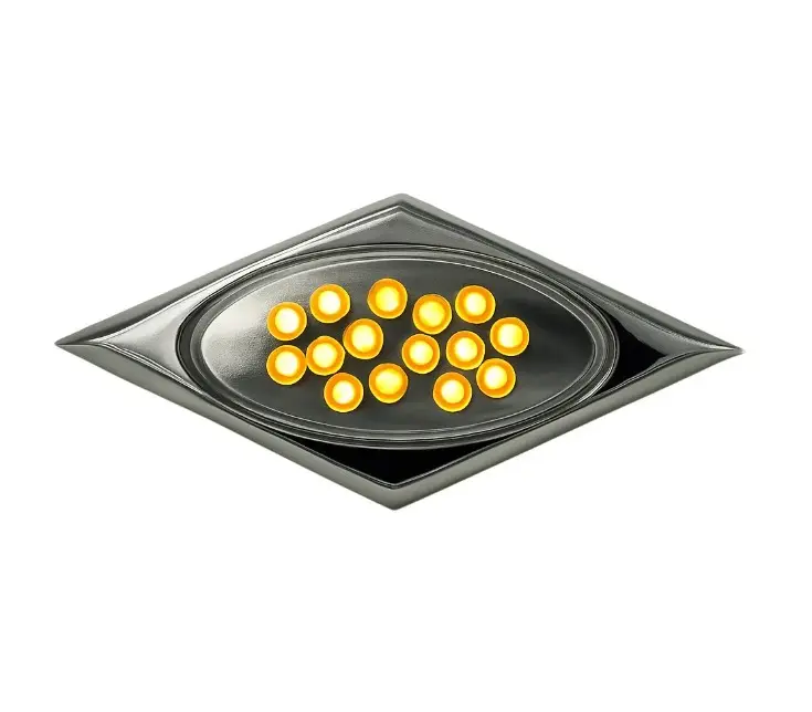  Plafón lateral ámbar 16 LED tipo rombo