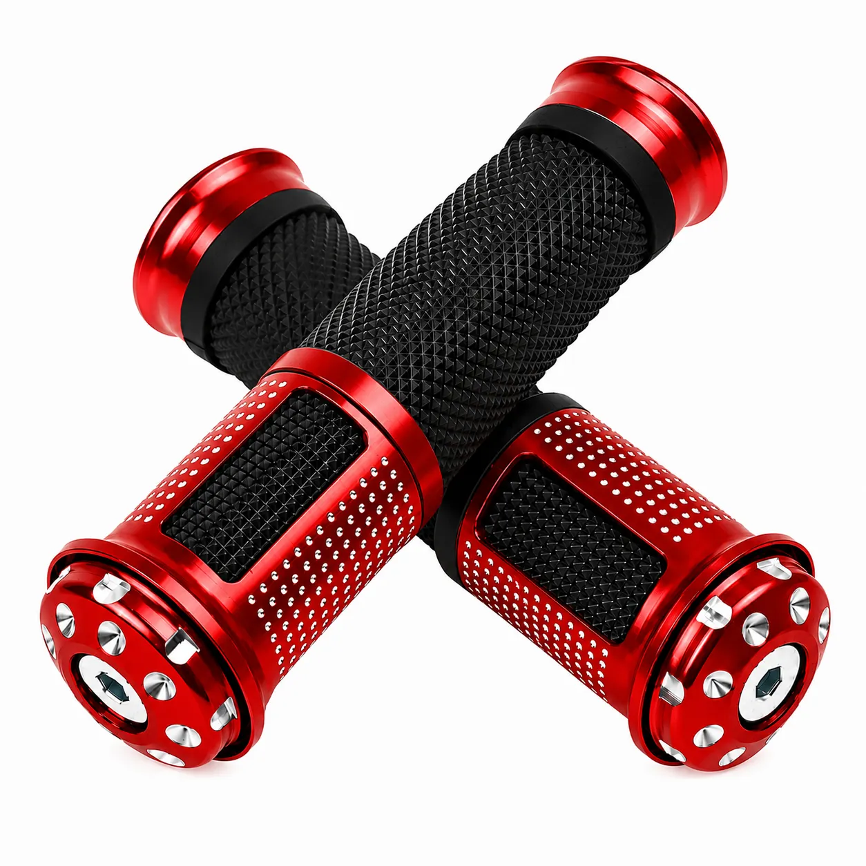 Puño para motocicleta deportivo rojo