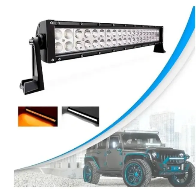 Barra LED recta bicolor (blanco/ámbar) 130 cm
