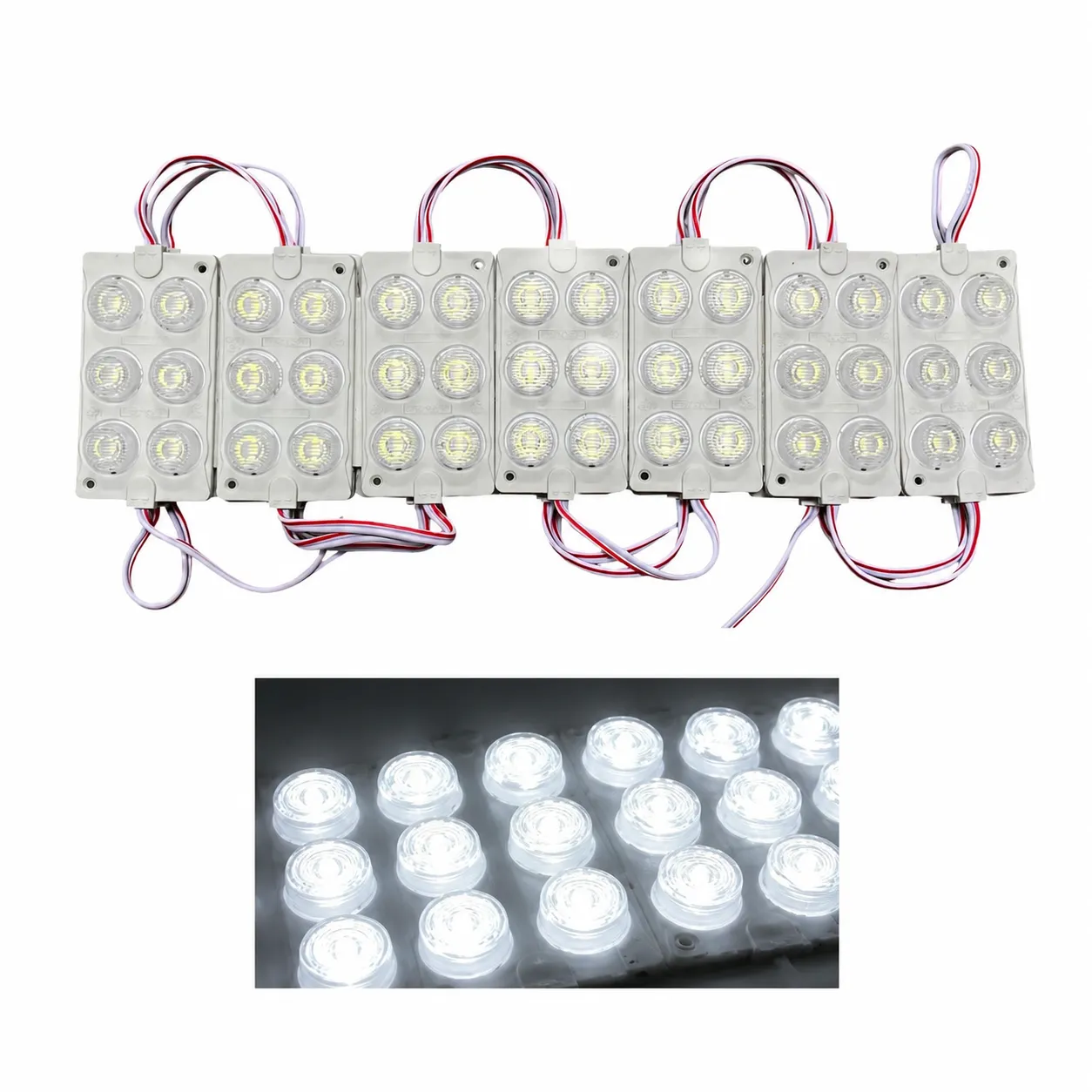 Módulo blanco de 6 LED tipo sombrero (tira de 20 piezas)