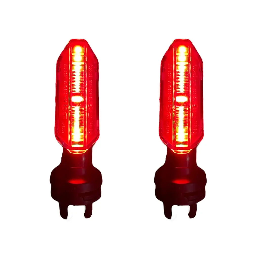 Direccional para moto universal rojo