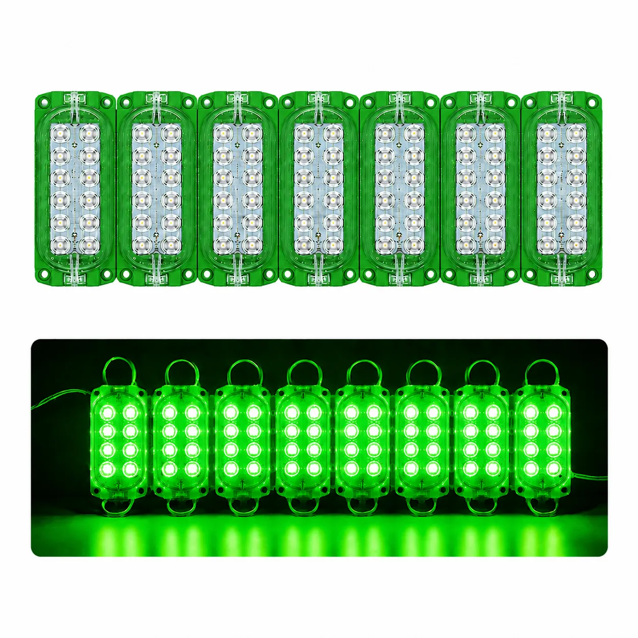 Módulo verde de 12 LED nueva generación tira de 10 piezas