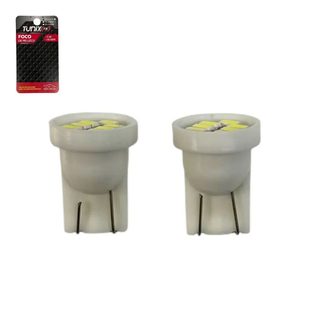 Foco de pellizco blanco con 8 LED