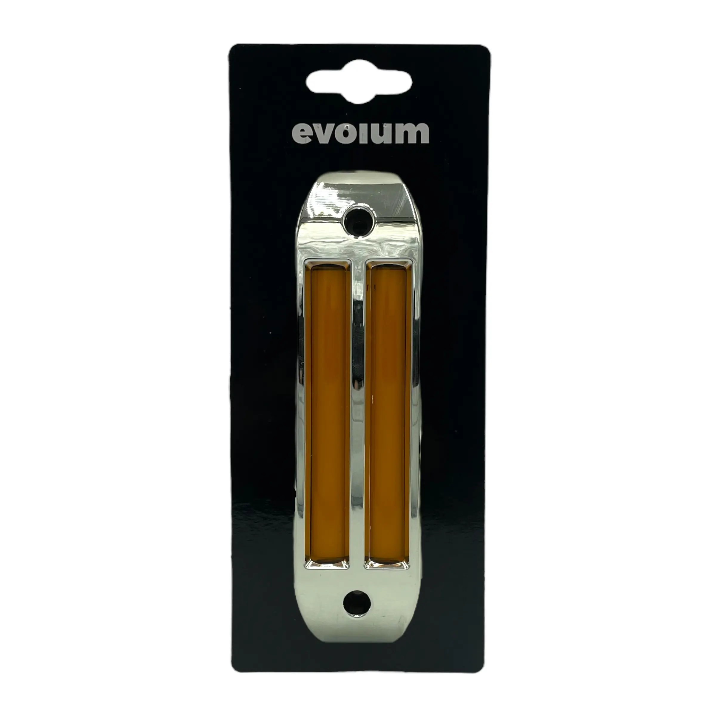 Plafón LED cromado doble rayo ámbar