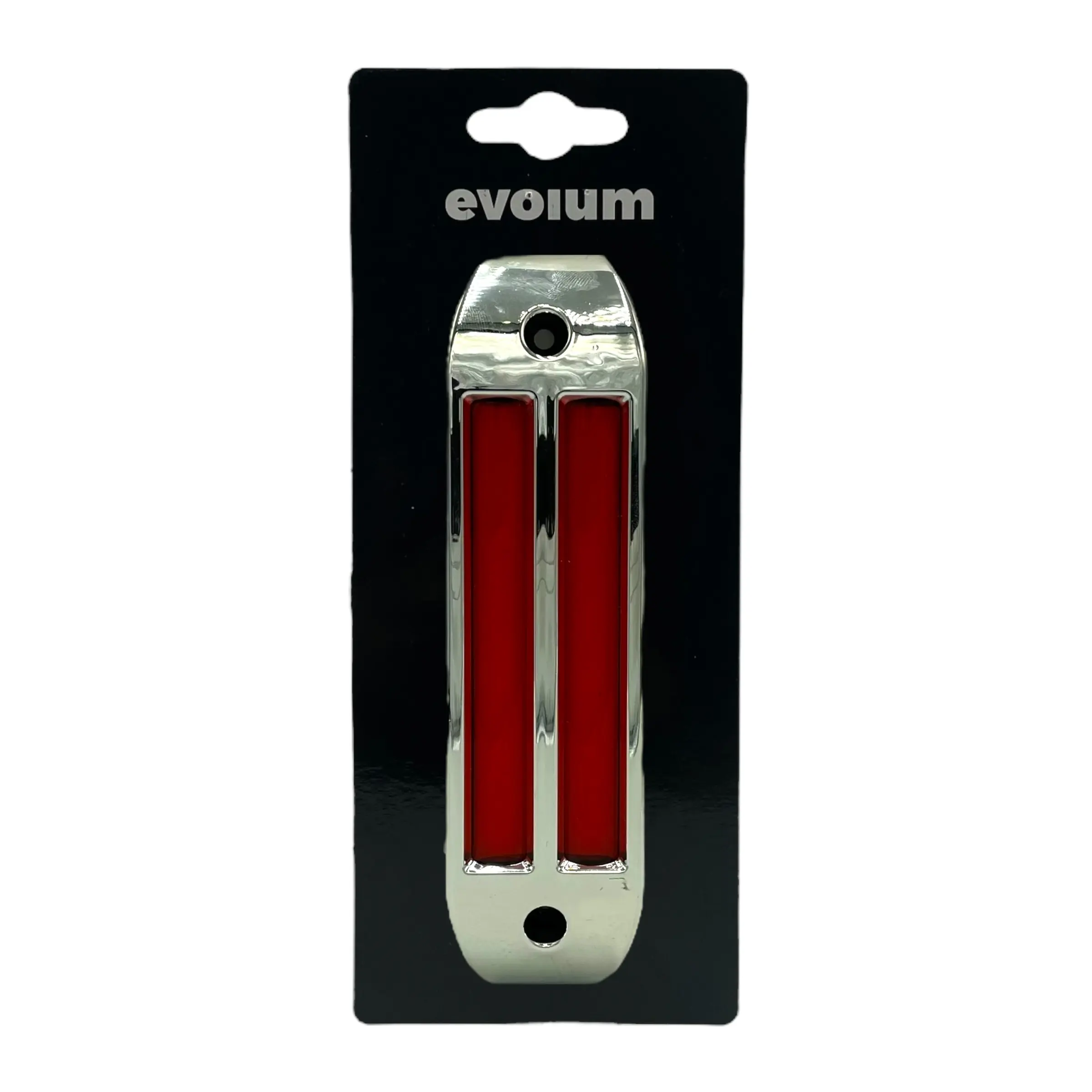 Plafón LED cromado doble rayo rojo