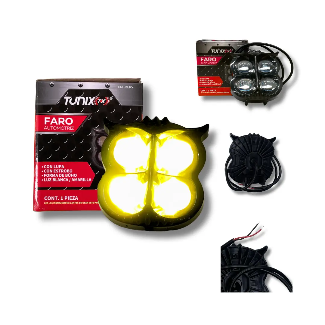 Faro LED tipo buho con 4 hyperled