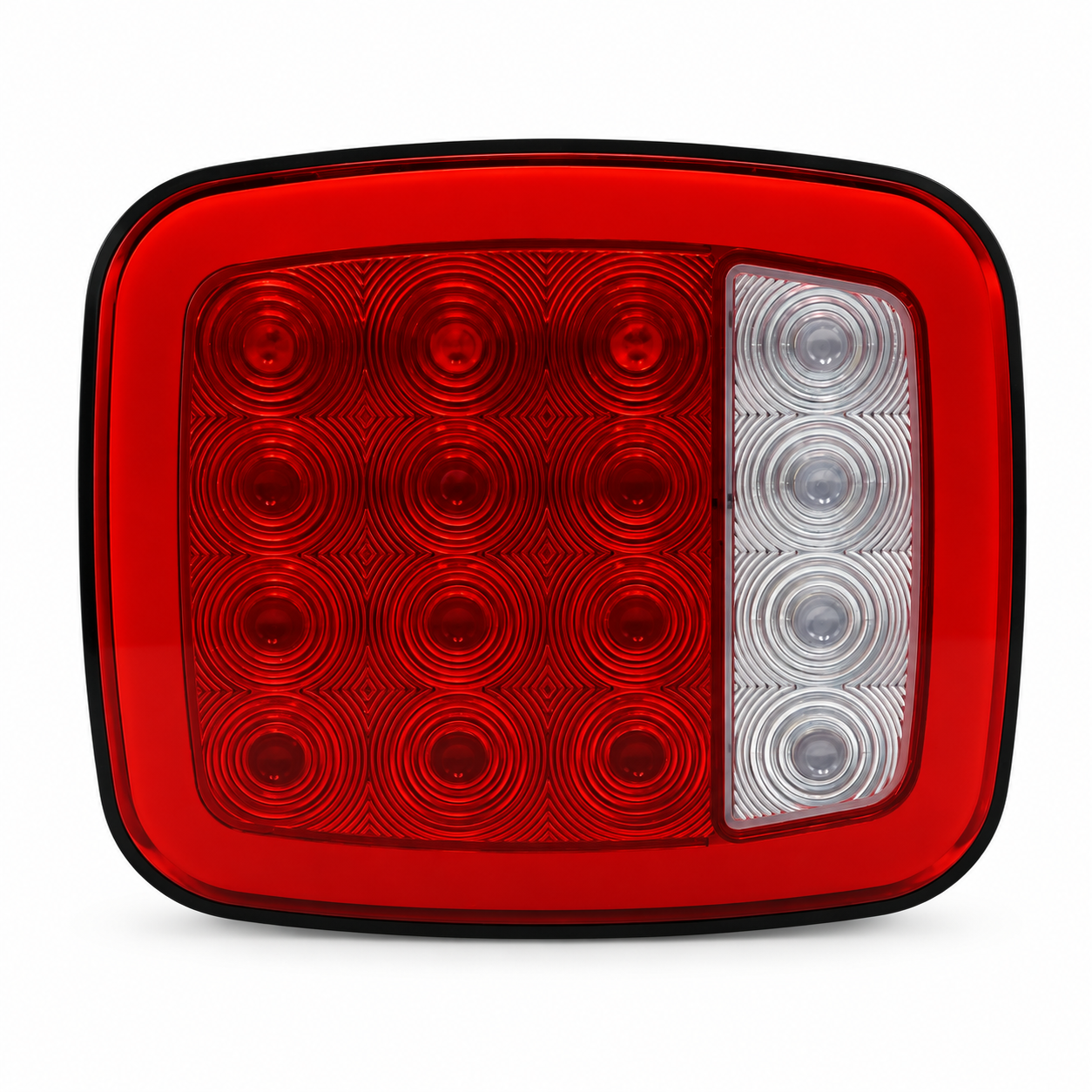 Plafón LED rectangular rojo/blanco con gel