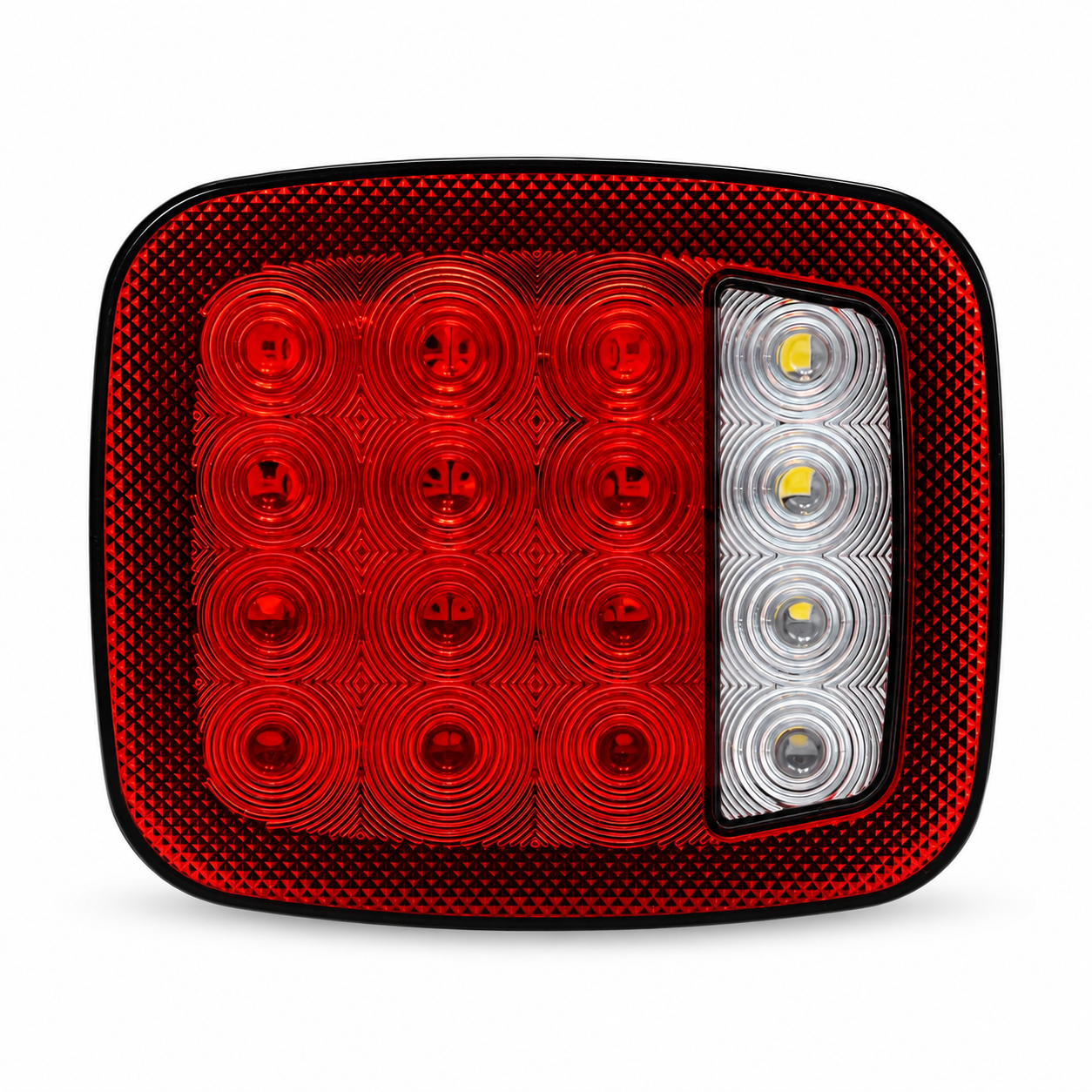 Plafón LED rectangular rojo/blanco
